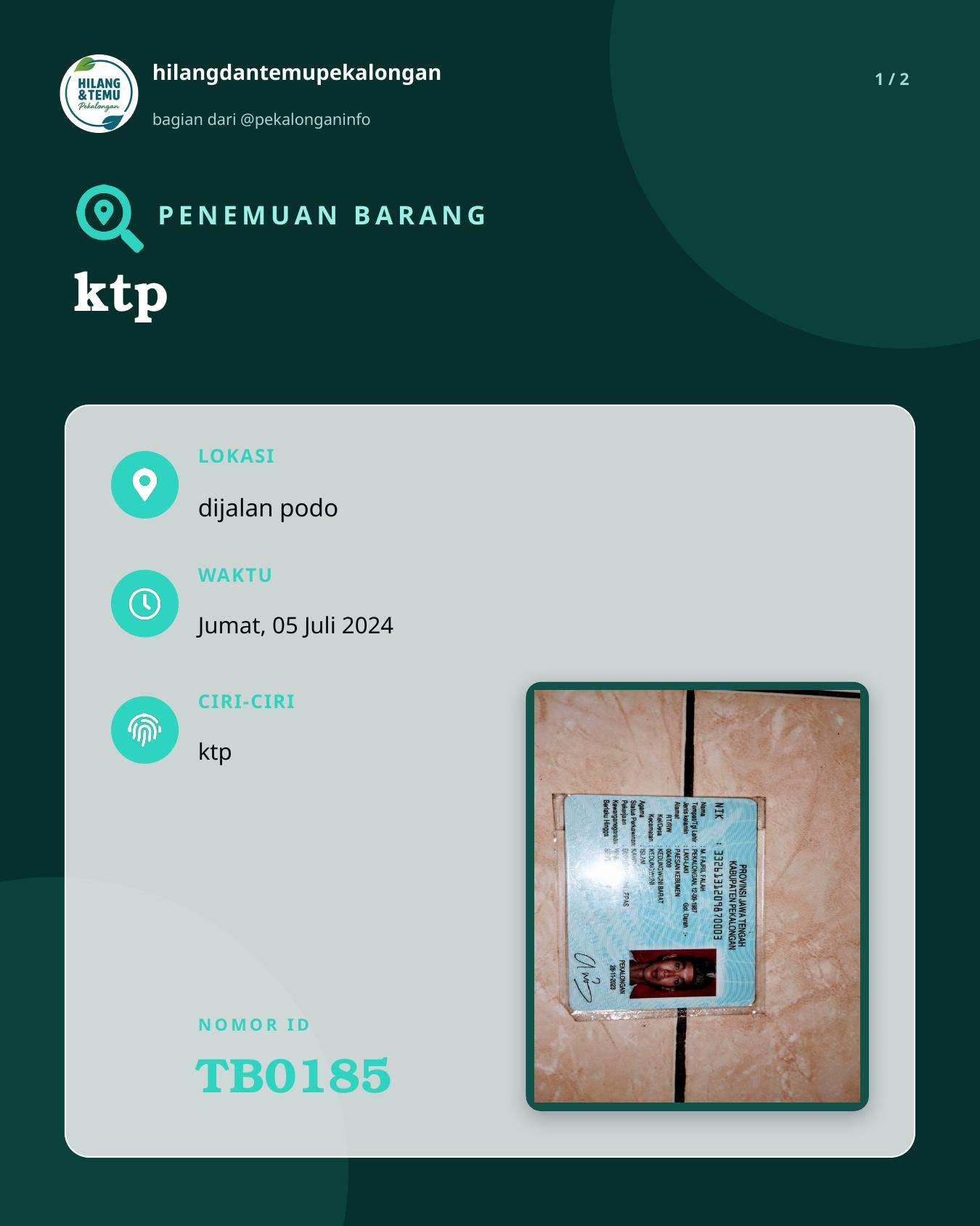 Slide 1 laporan ktp