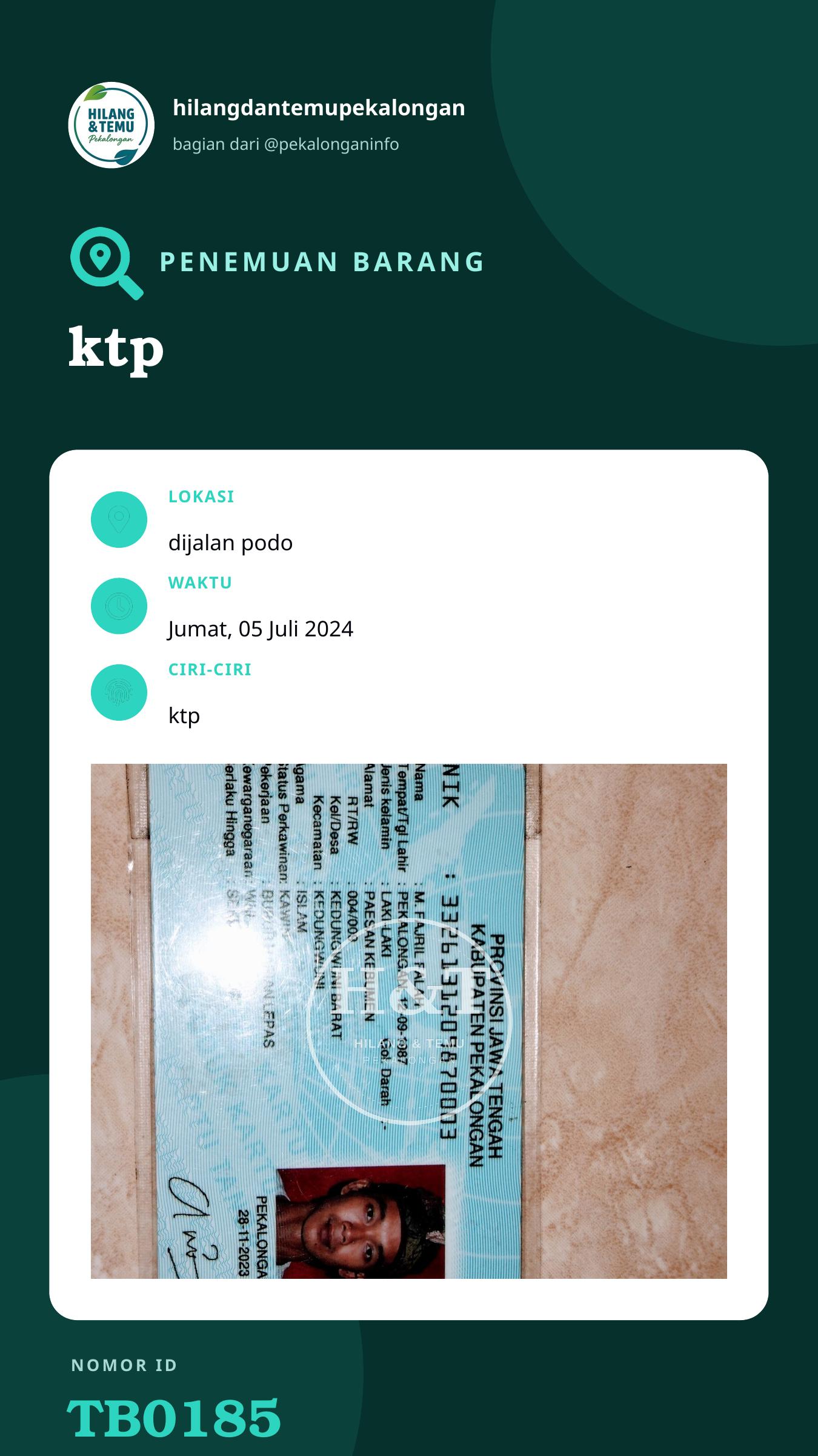Story 9:16 laporan ktp