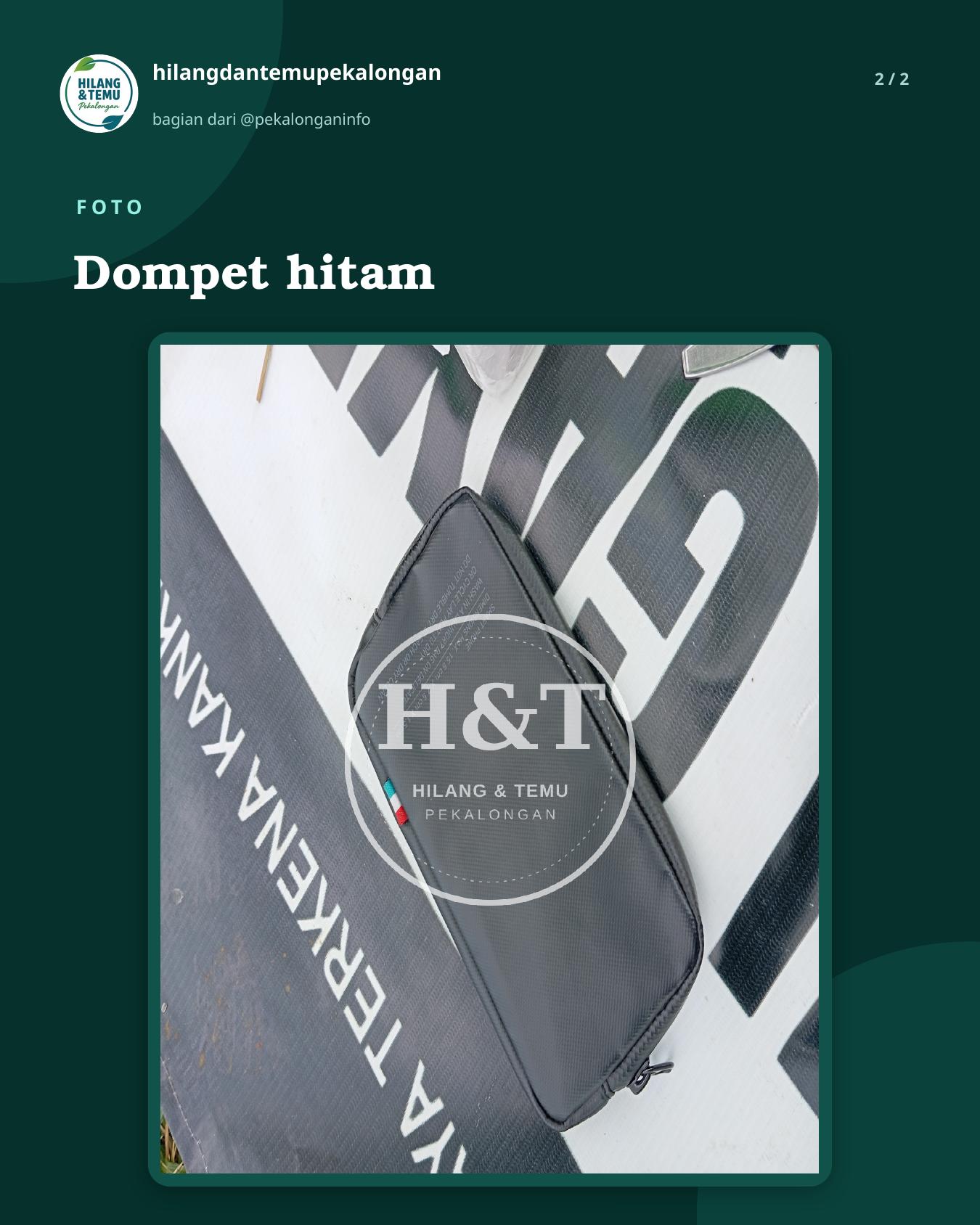 Slide 2 laporan Dompet hitam