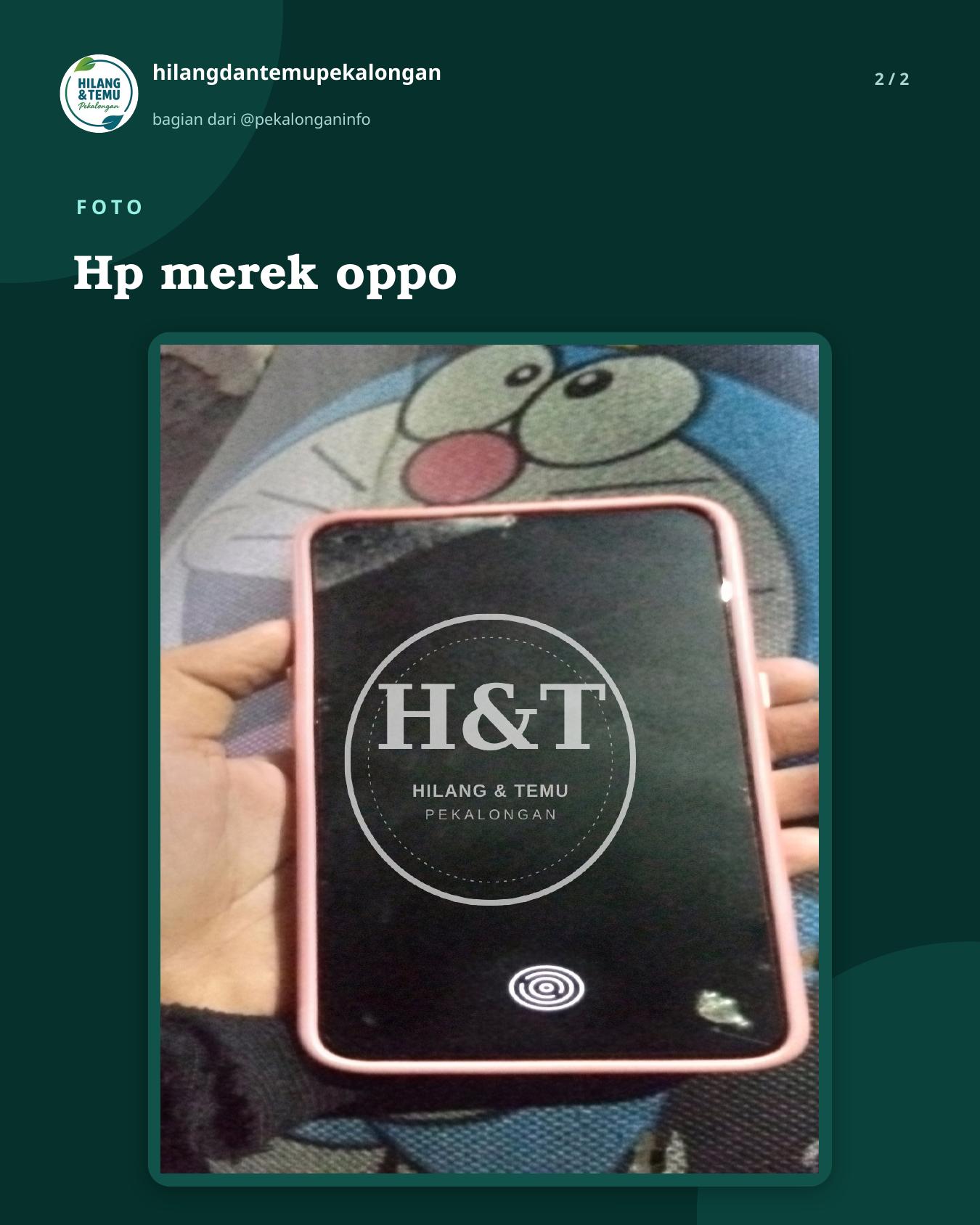 Slide 2 laporan Hp merek oppo