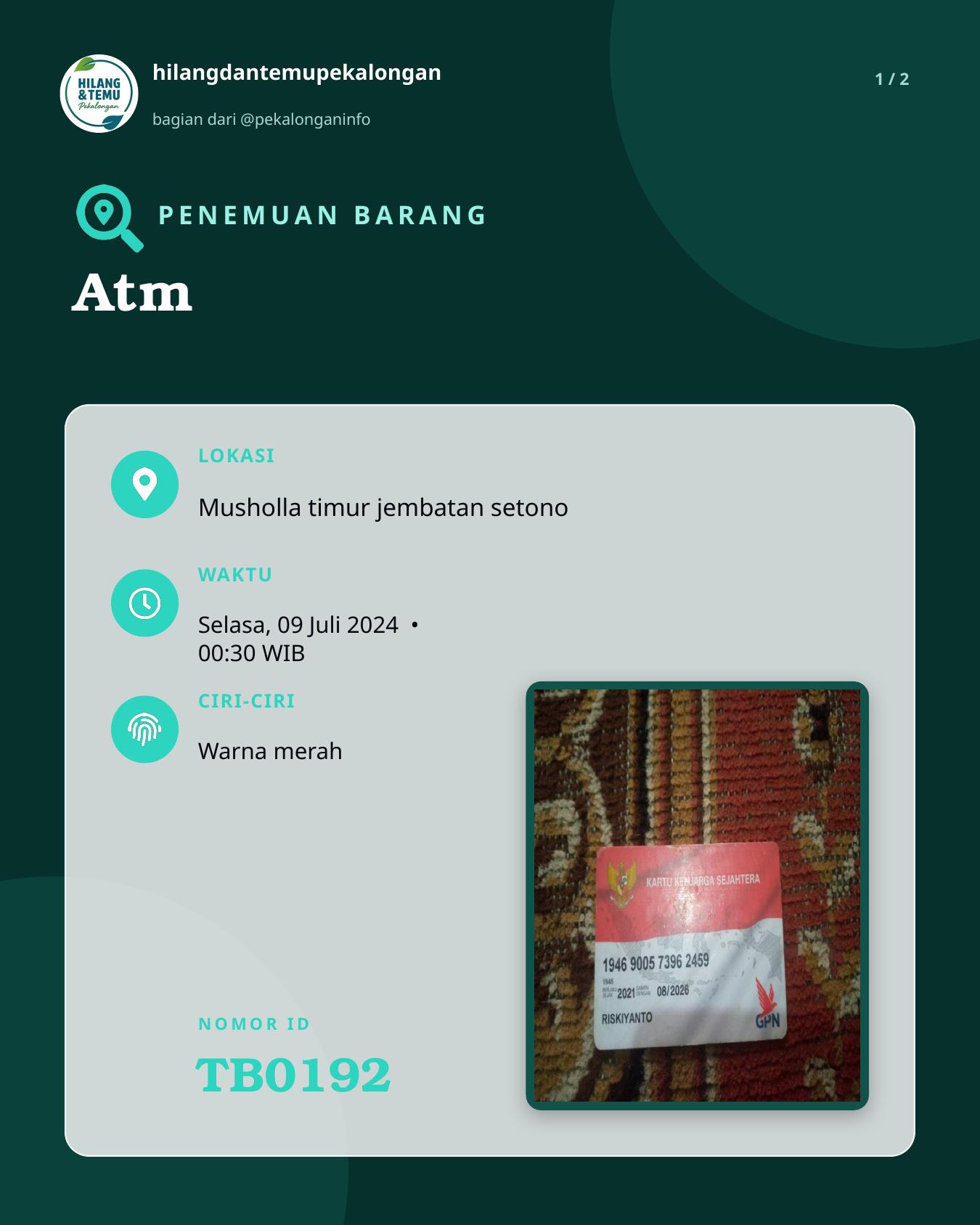 Slide 1 laporan Atm