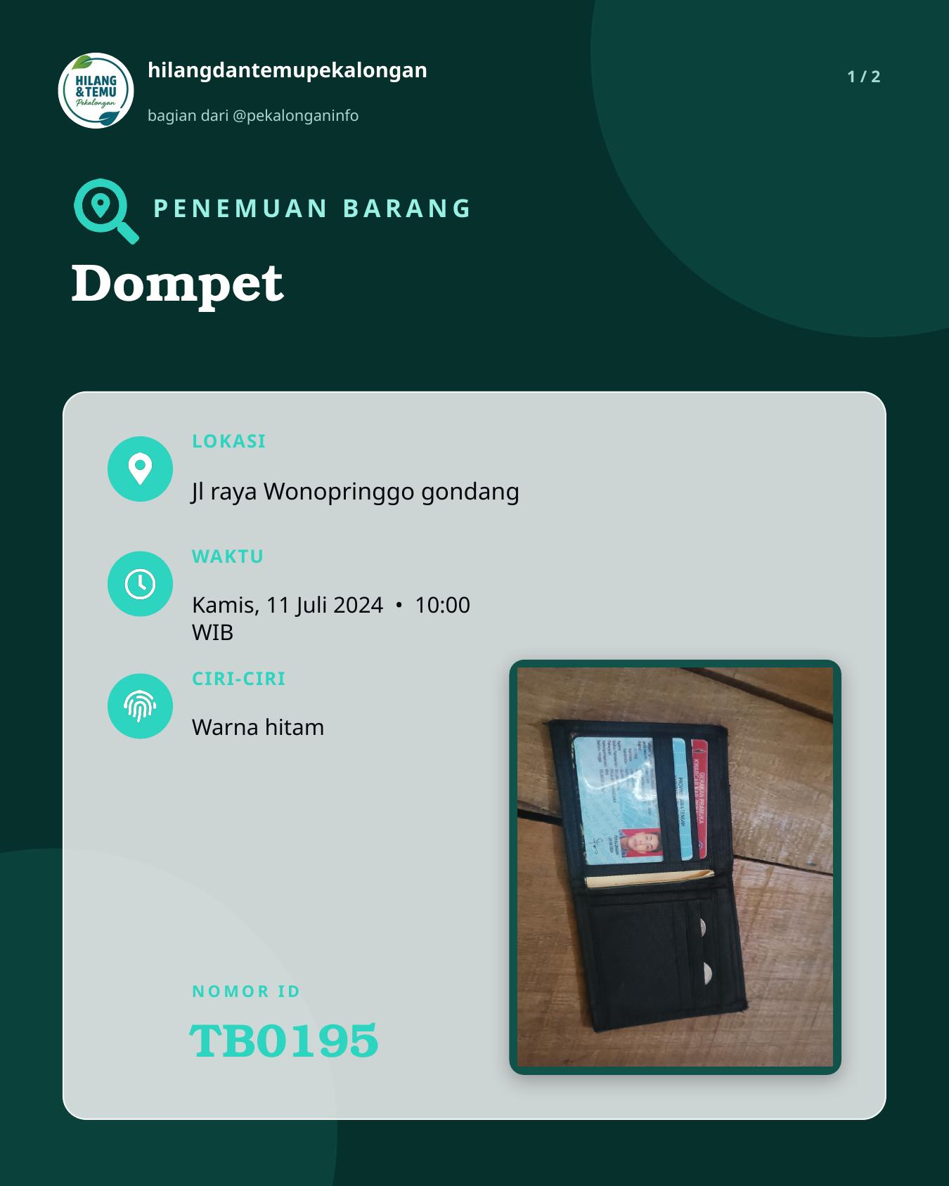 Slide 1 laporan Dompet