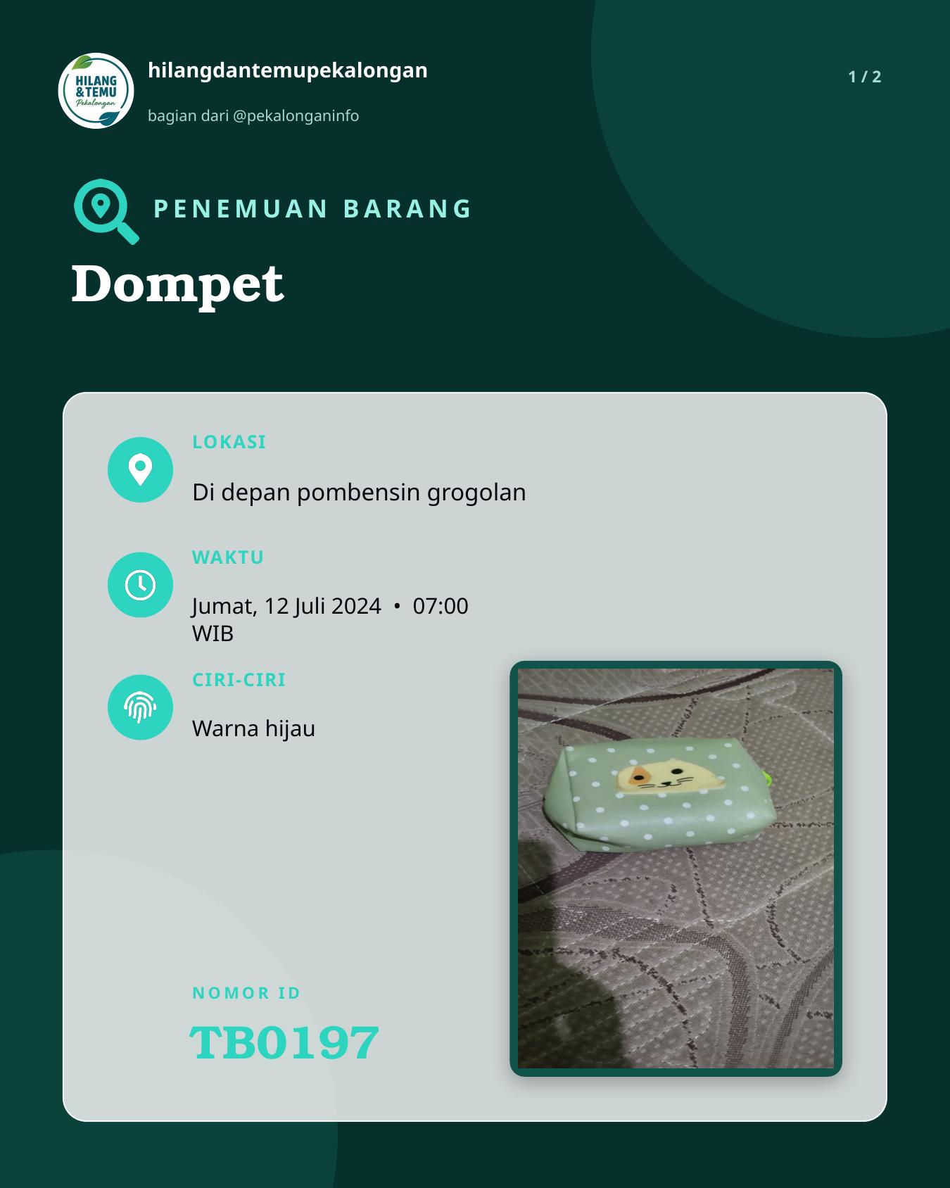 Slide 1 laporan Dompet