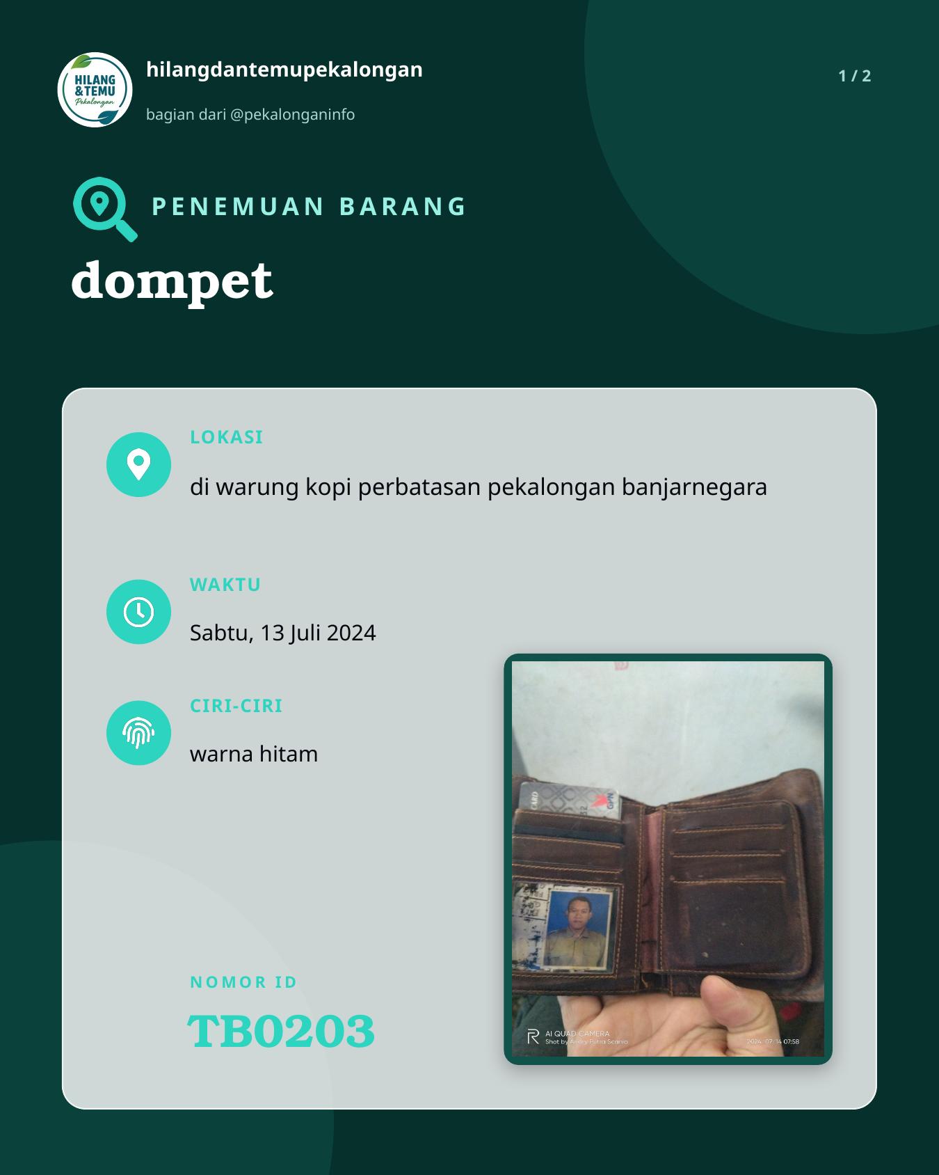 Slide 1 laporan dompet