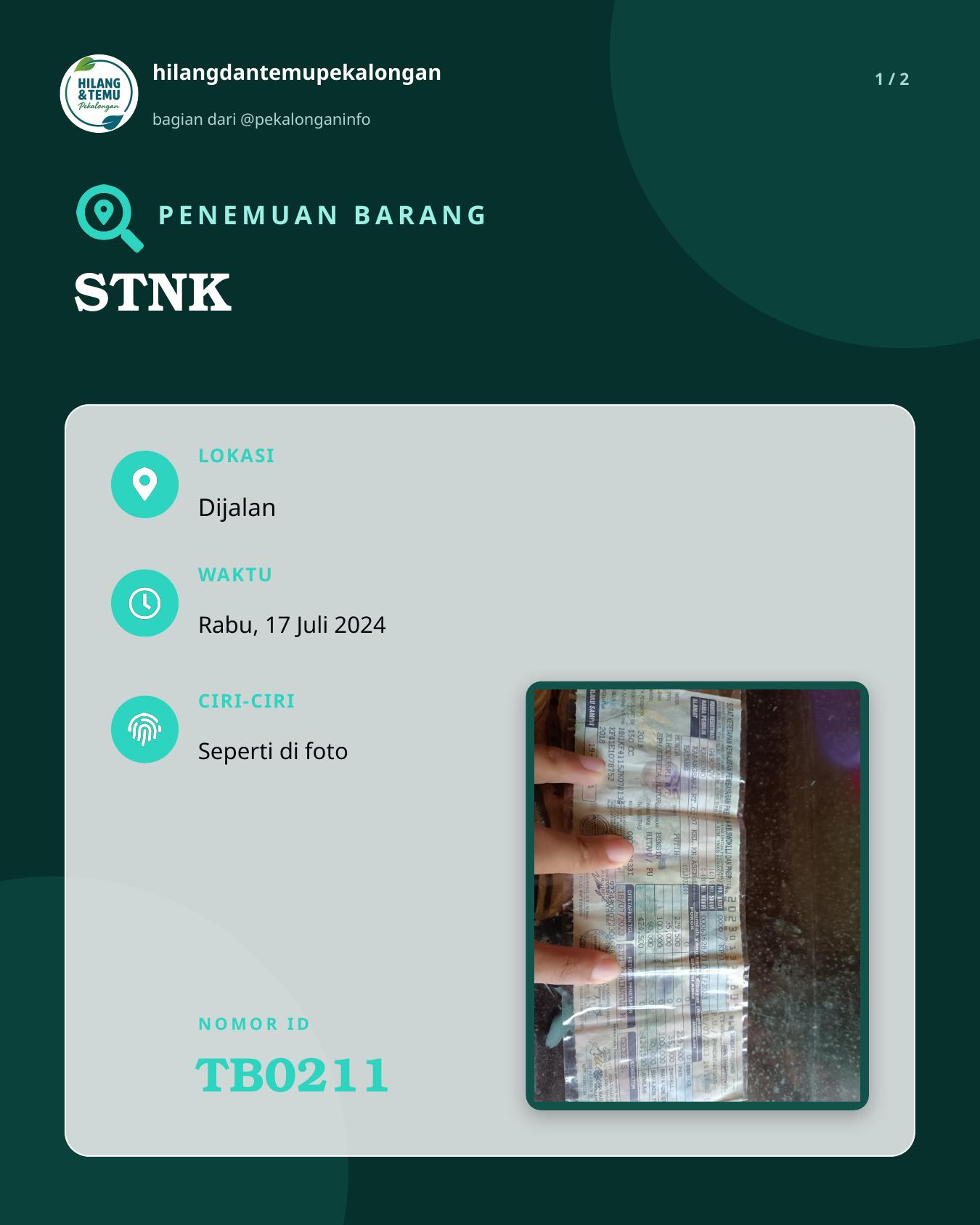 Slide 1 laporan STNK