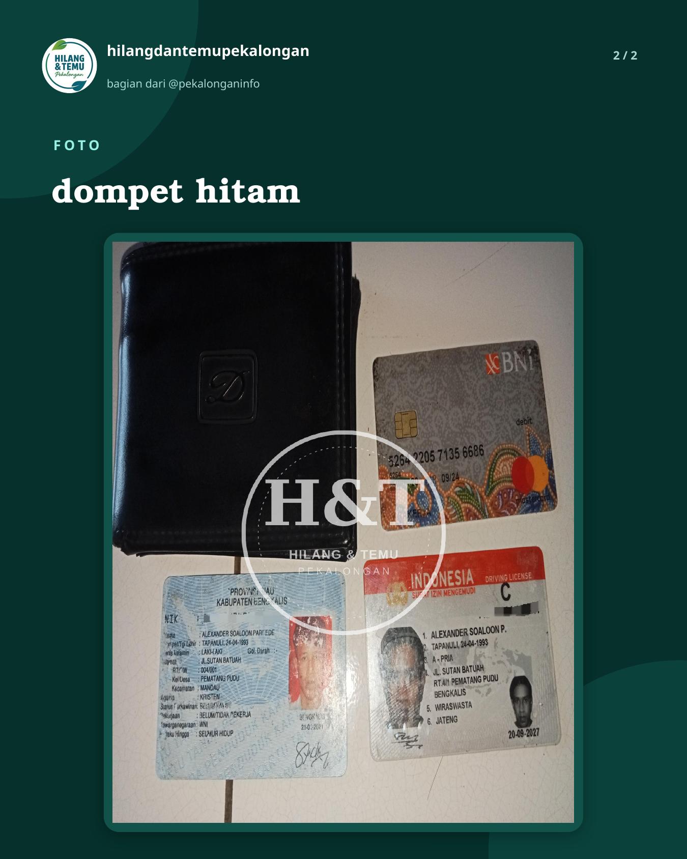 Slide 2 laporan dompet hitam