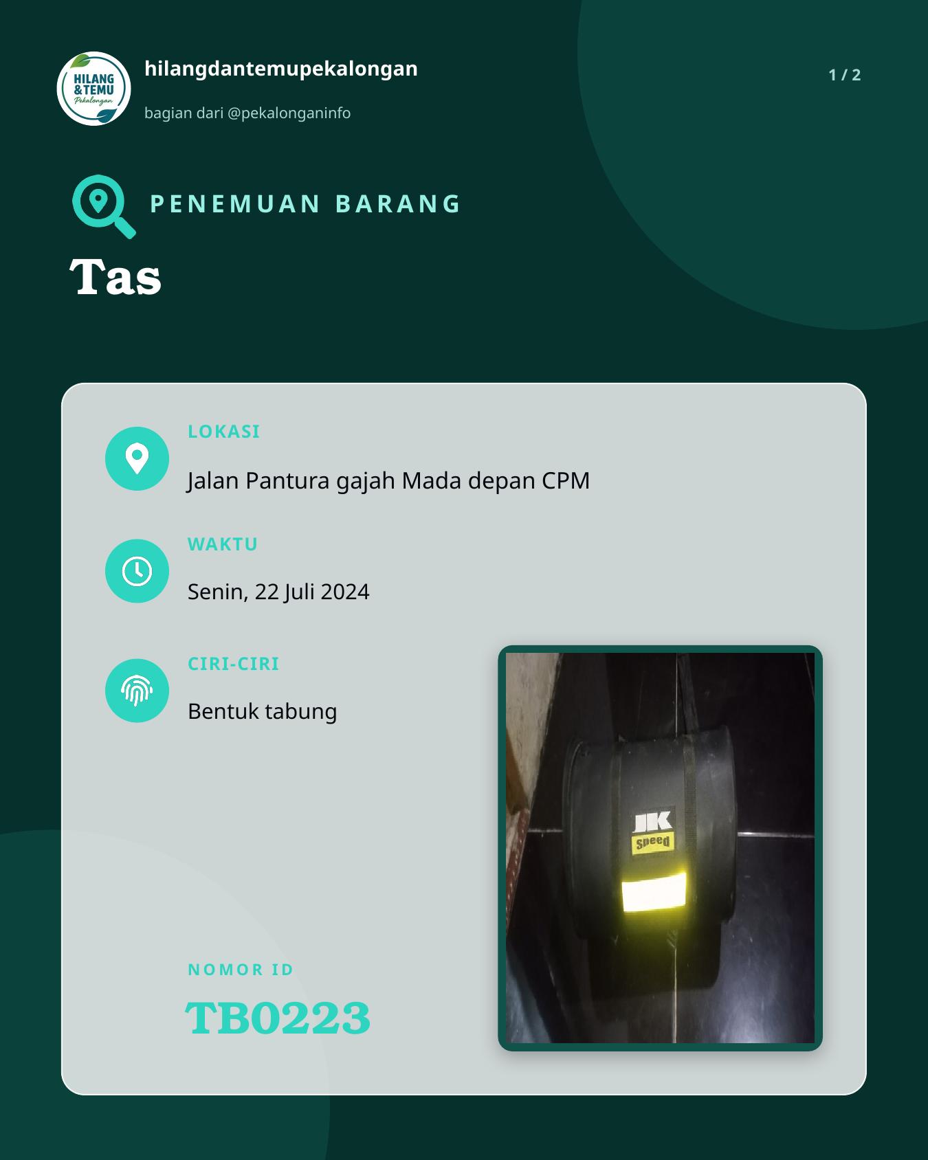Slide 1 laporan Tas