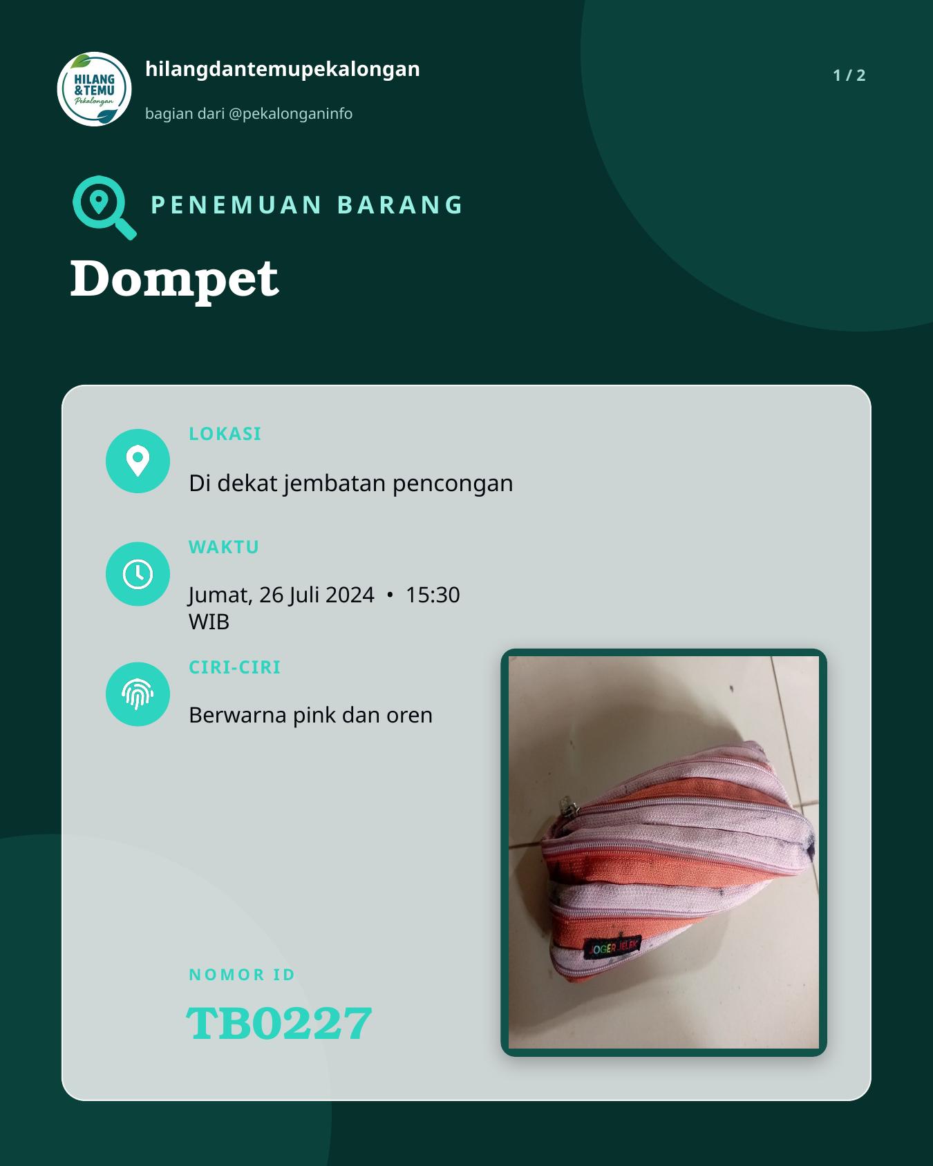 Slide 1 laporan Dompet