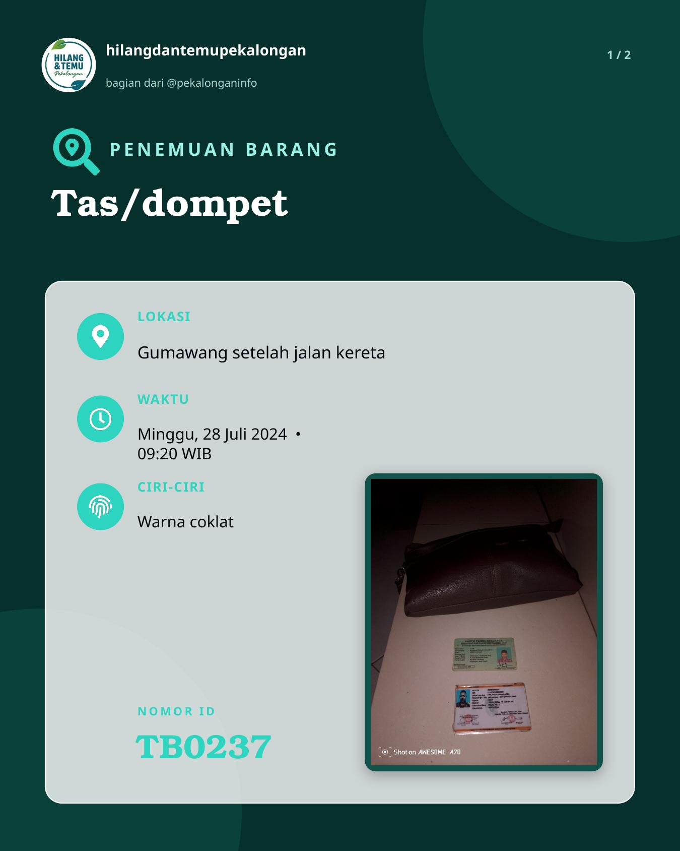 Slide 1 laporan Tas/dompet