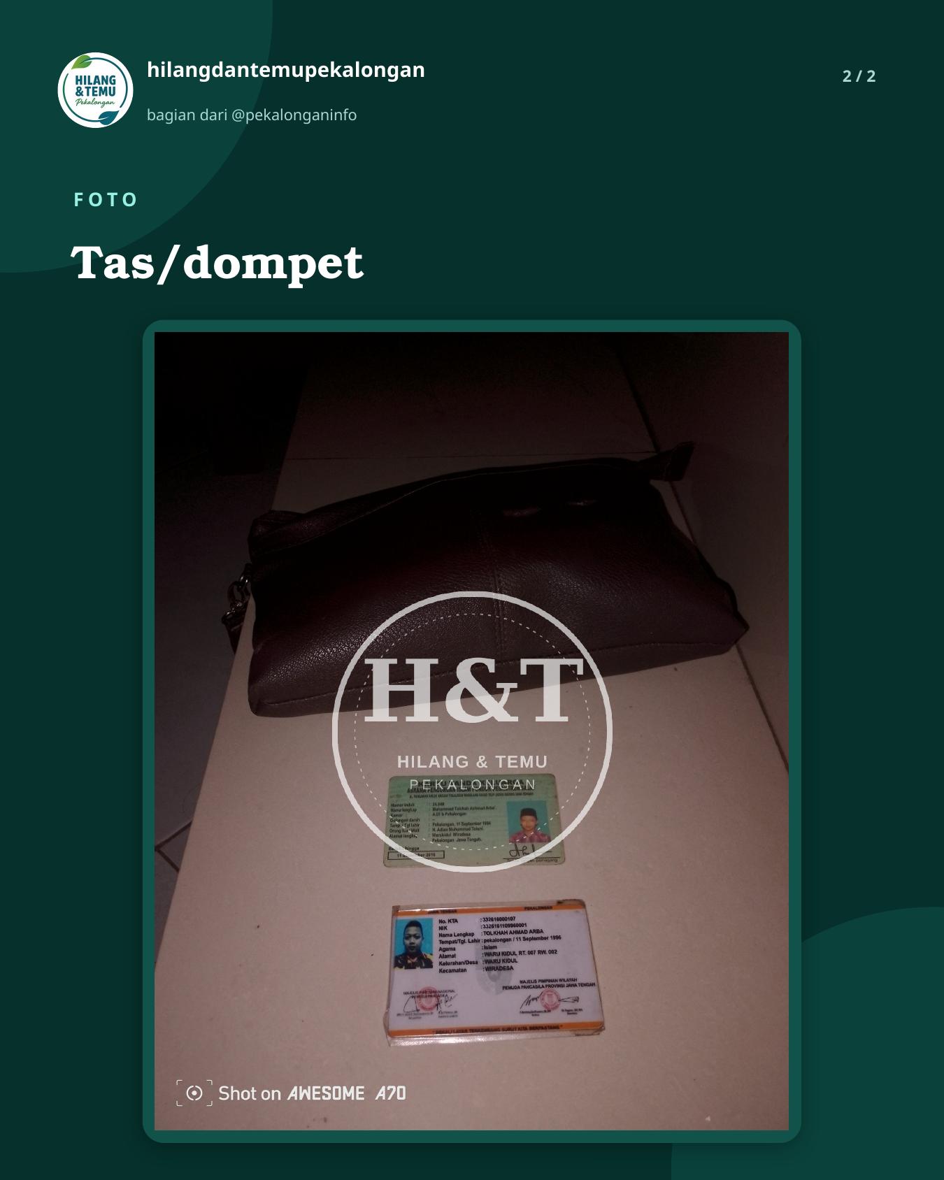 Slide 2 laporan Tas/dompet