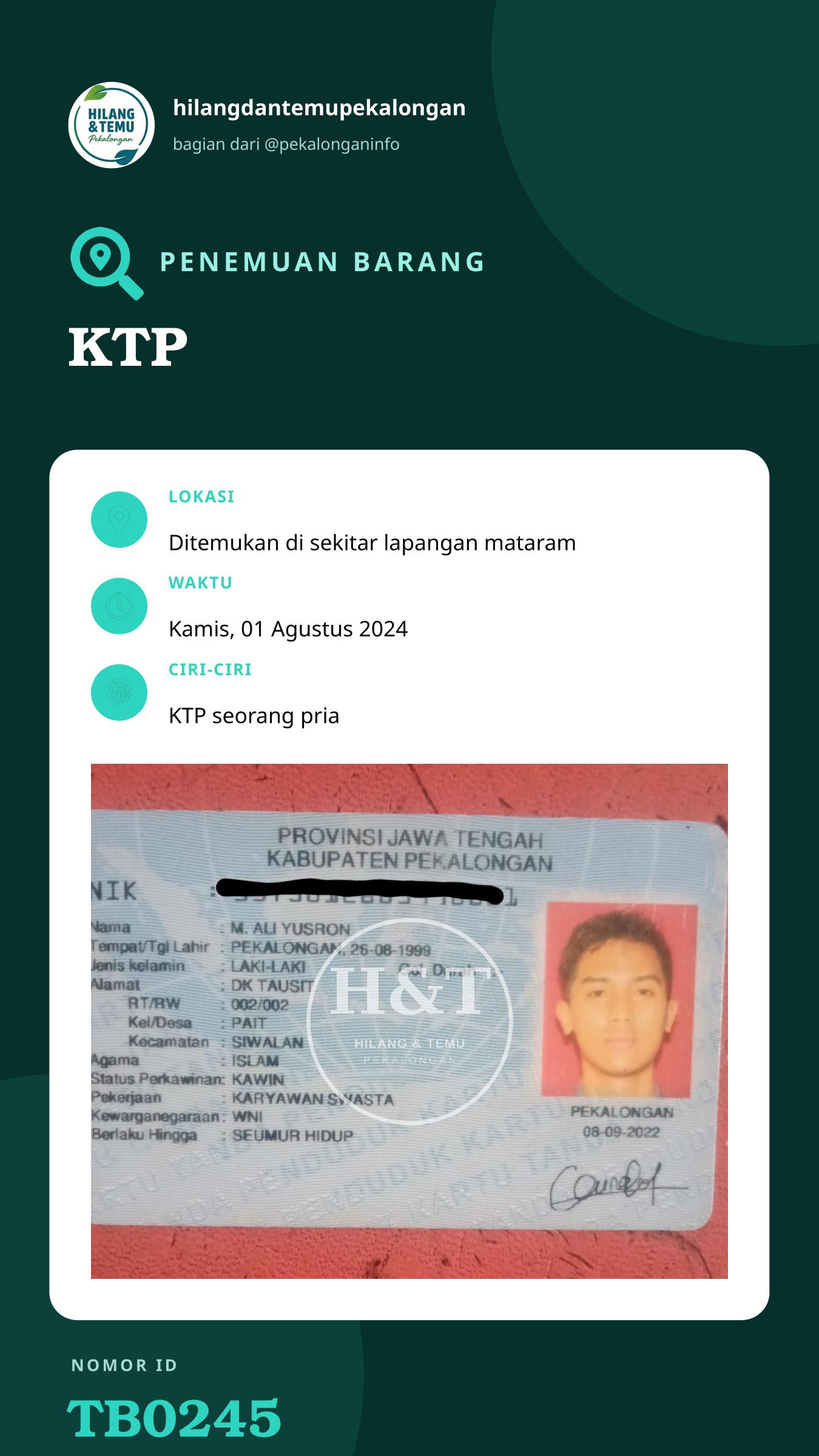 Story 9:16 laporan KTP