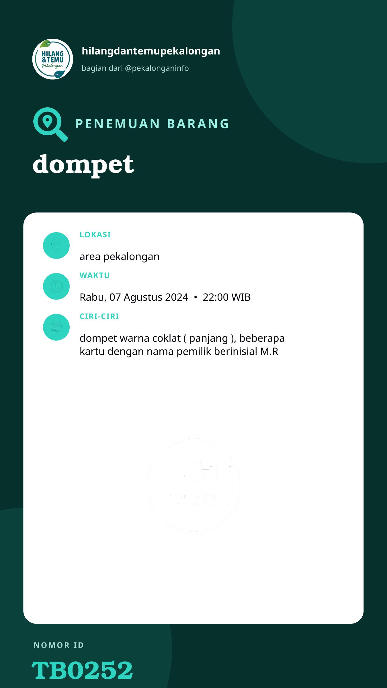 Story 9:16 laporan dompet