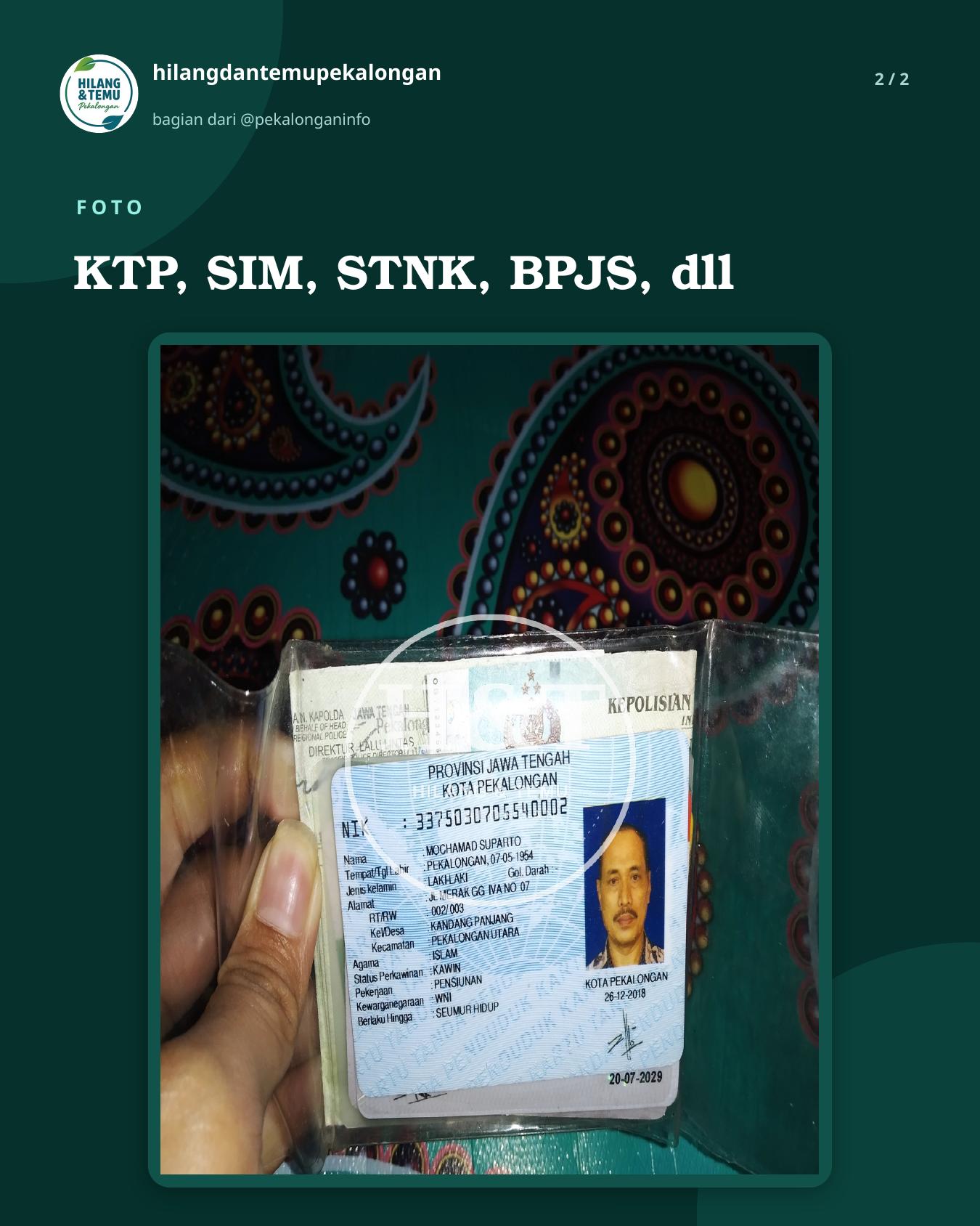 Slide 2 laporan KTP, SIM, STNK, BPJS, dll