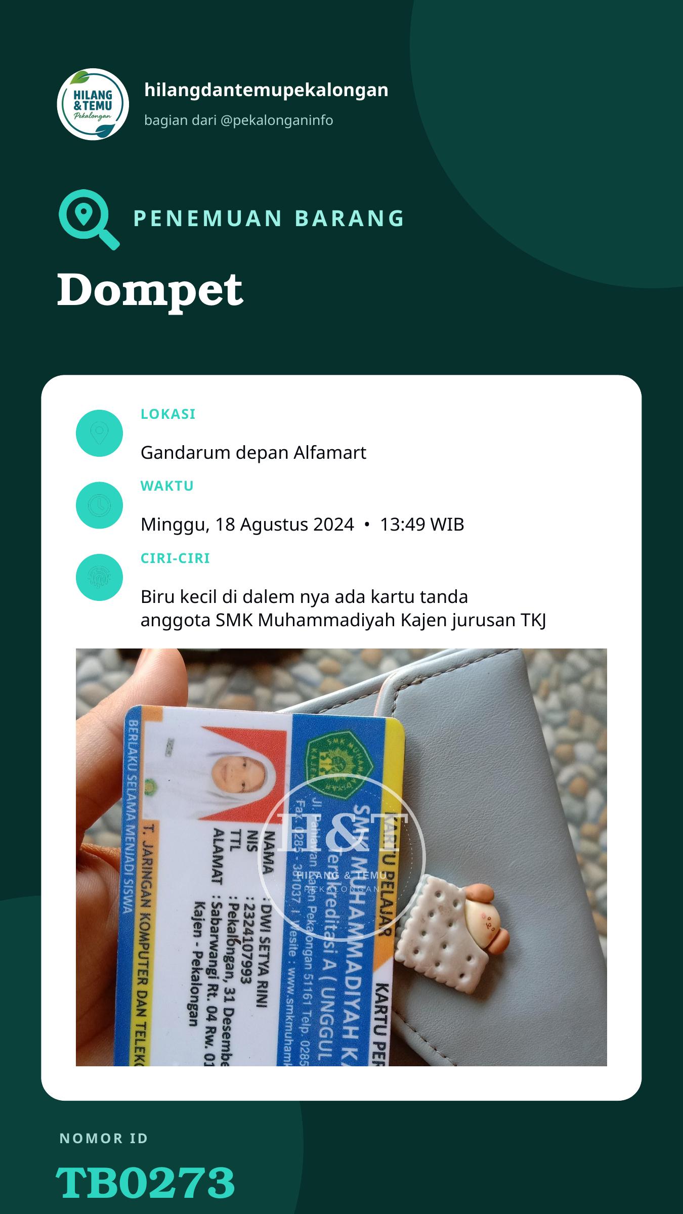 Story 9:16 laporan Dompet