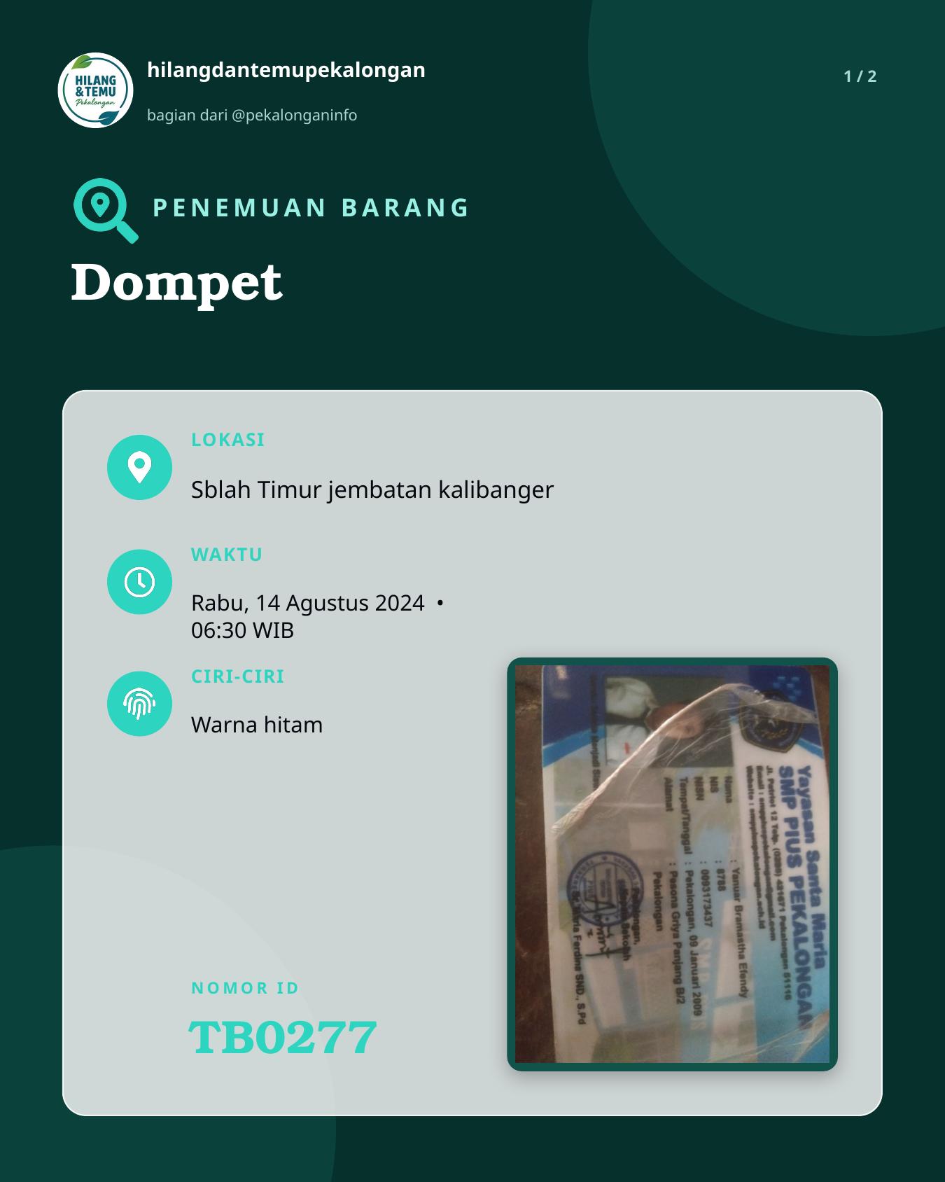 Slide 1 laporan Dompet