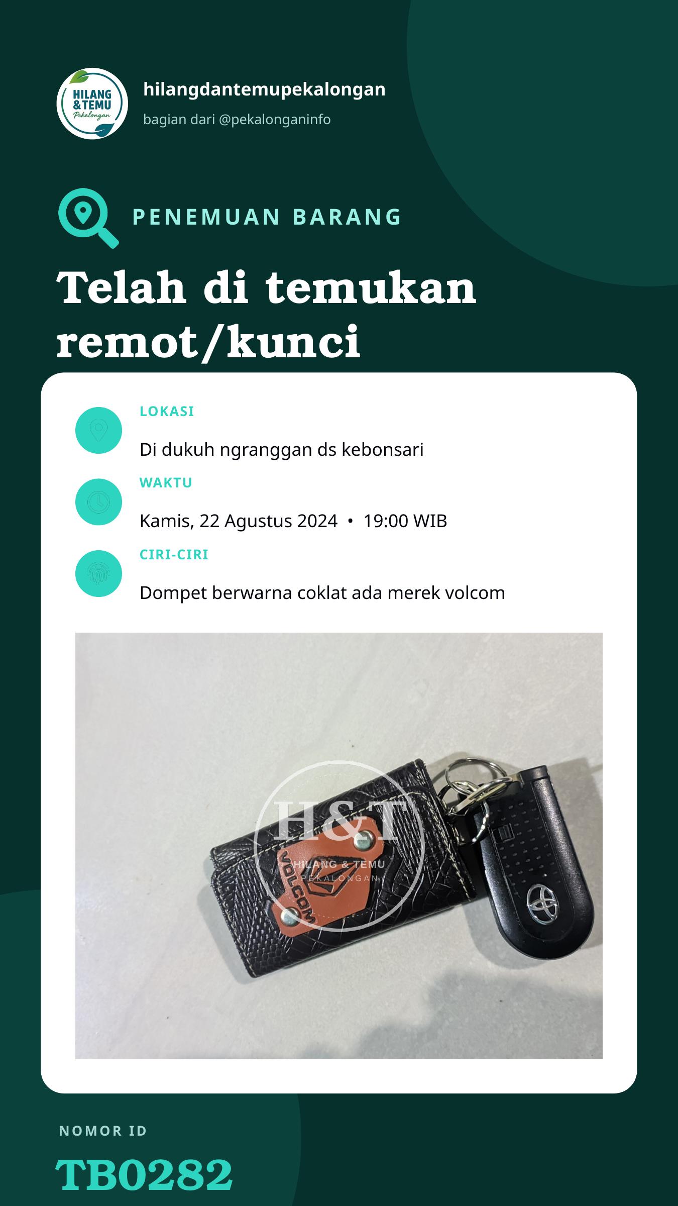 Story 9:16 laporan Telah di temukan remot/kunci mobil