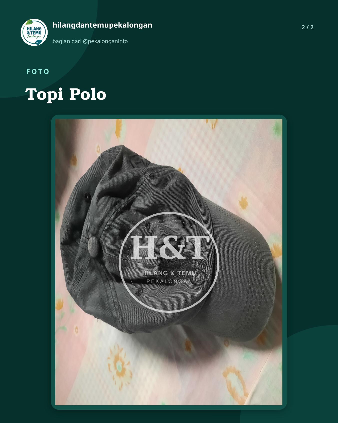 Slide 2 laporan Topi Polo