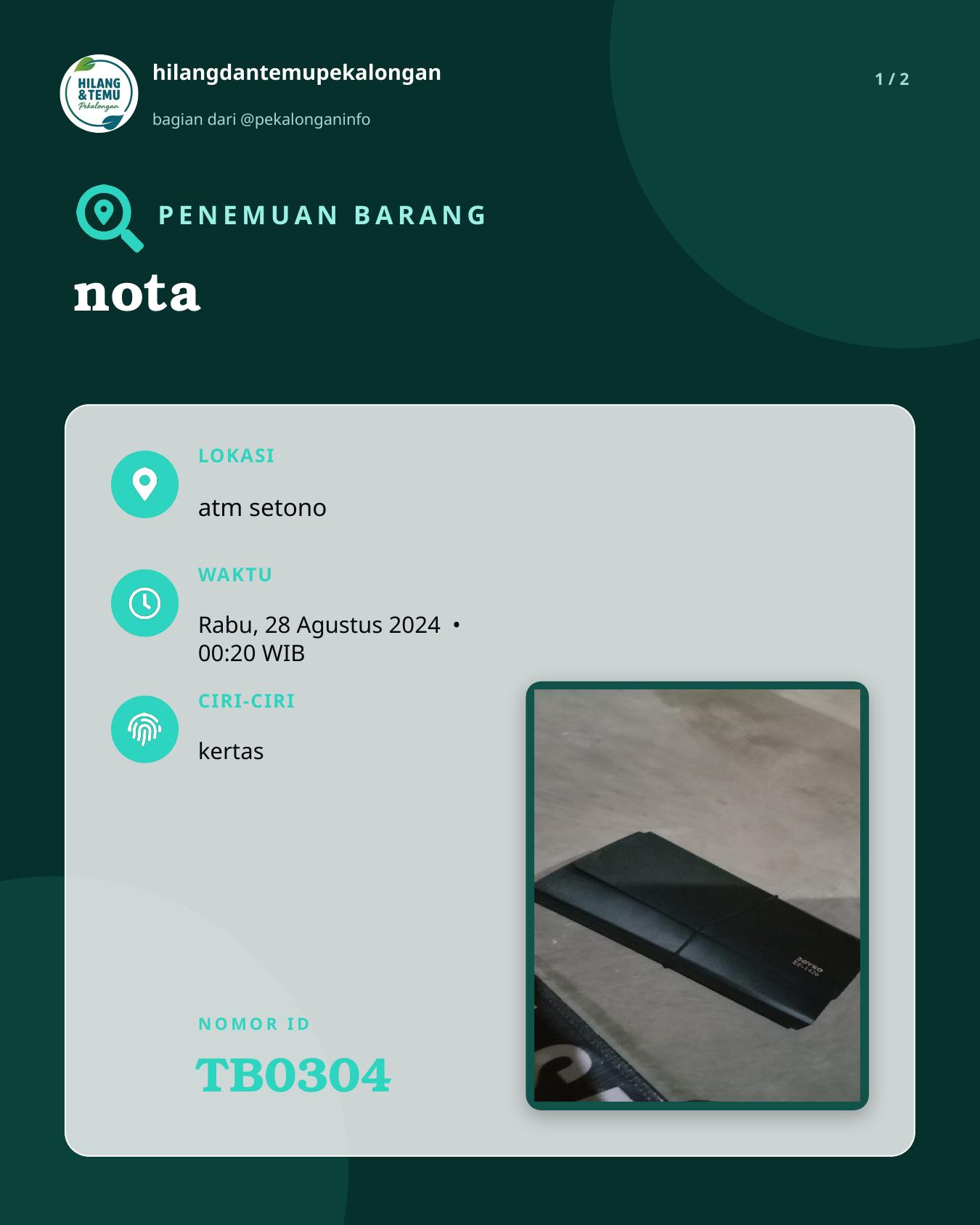 Slide 1 laporan nota