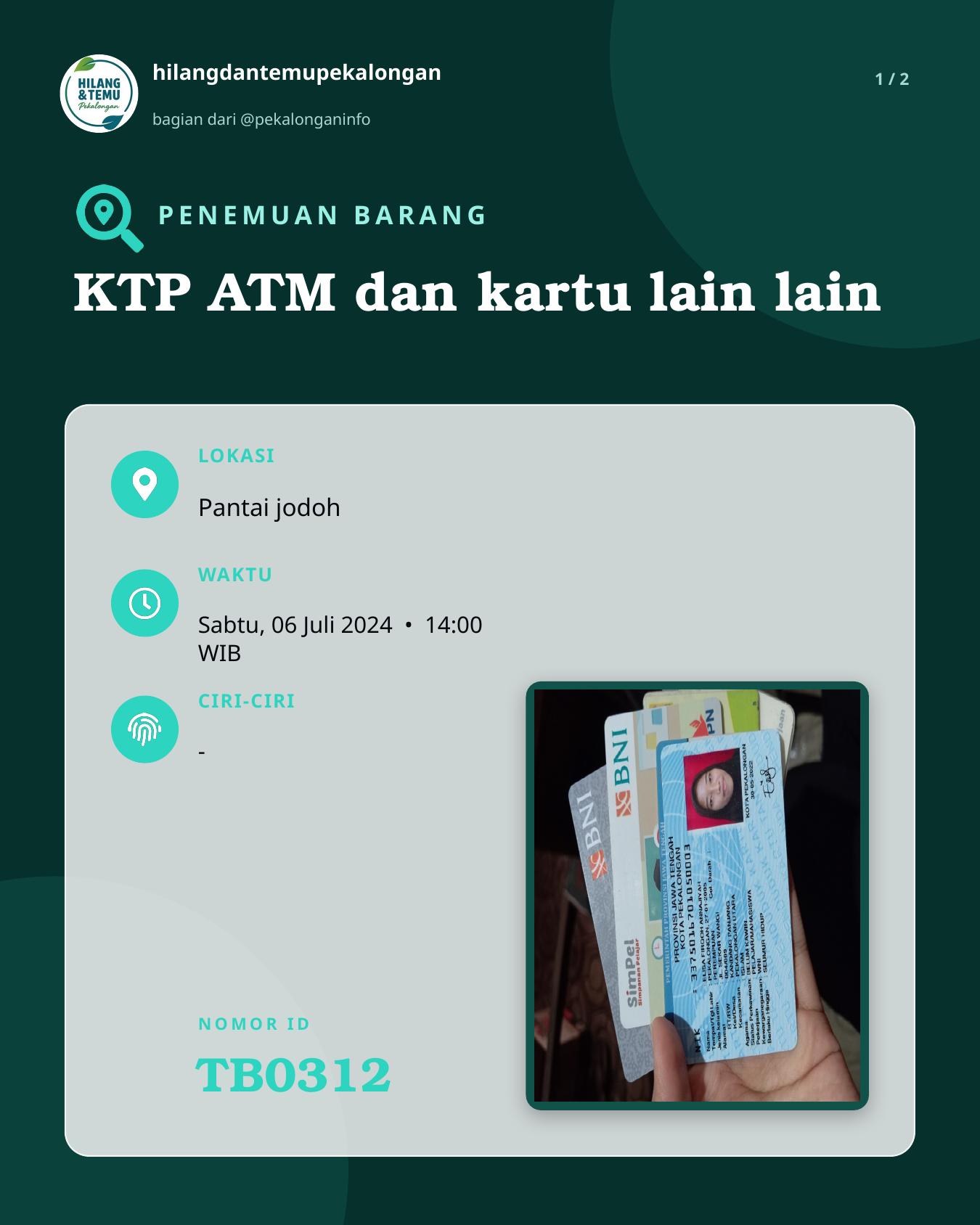 Slide 1 laporan KTP ATM dan kartu lain lain