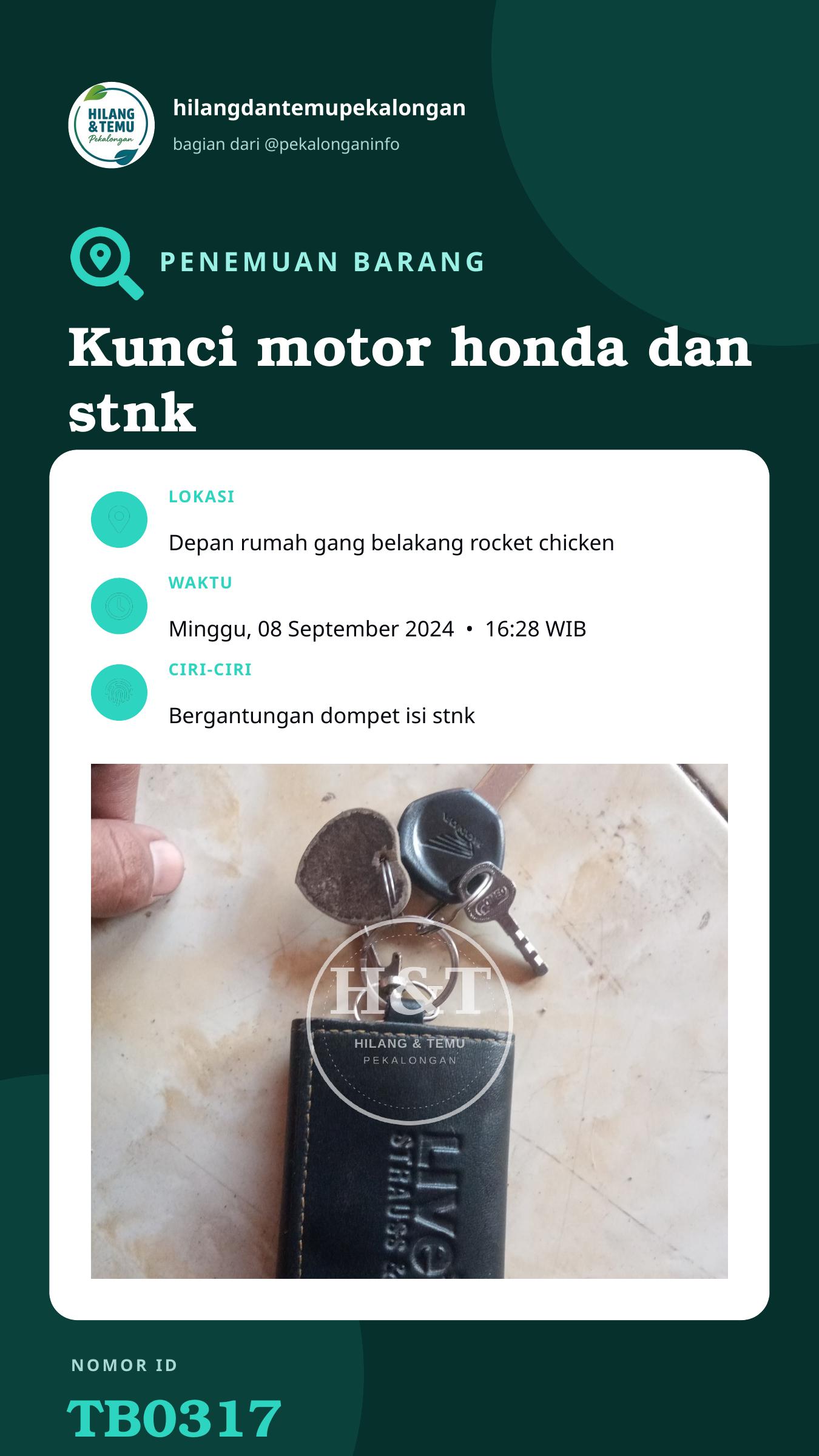 Story 9:16 laporan Kunci motor honda dan stnk