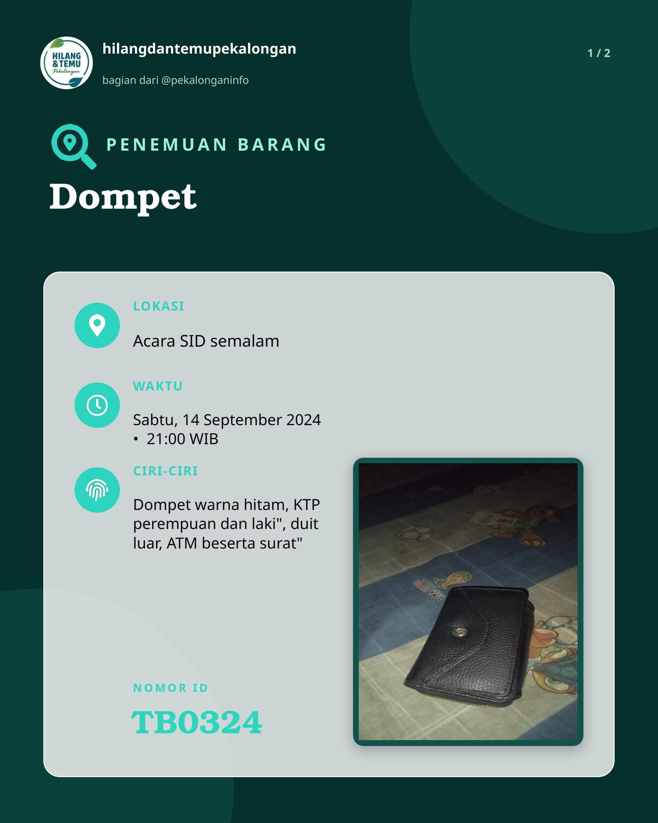 Slide 1 laporan Dompet