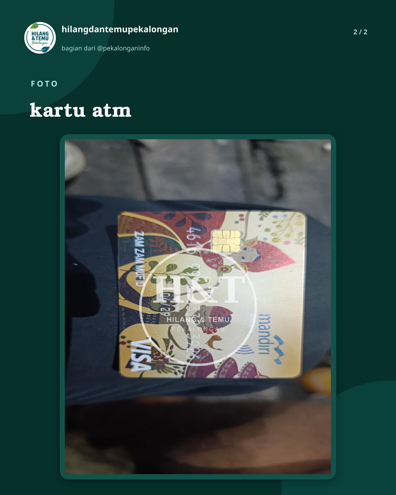 Slide 2 laporan kartu atm