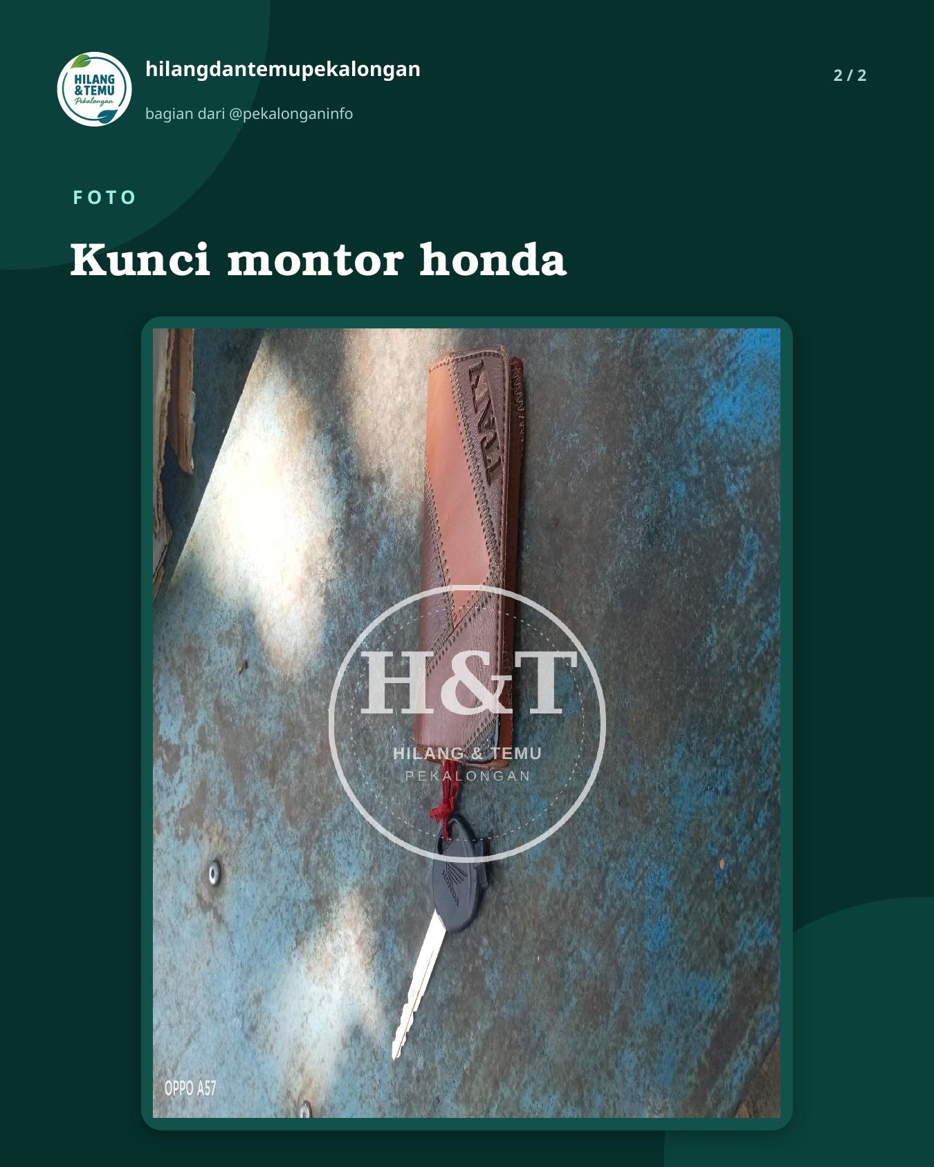 Slide 2 laporan Kunci montor honda