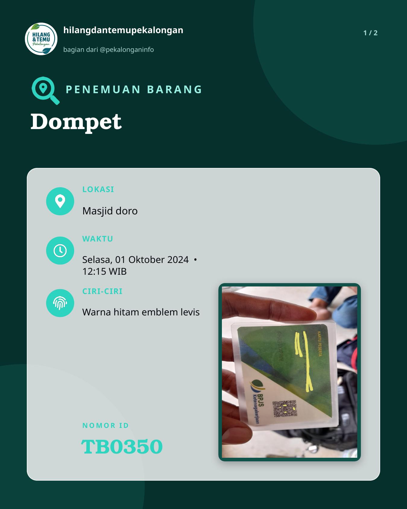 Slide 1 laporan Dompet