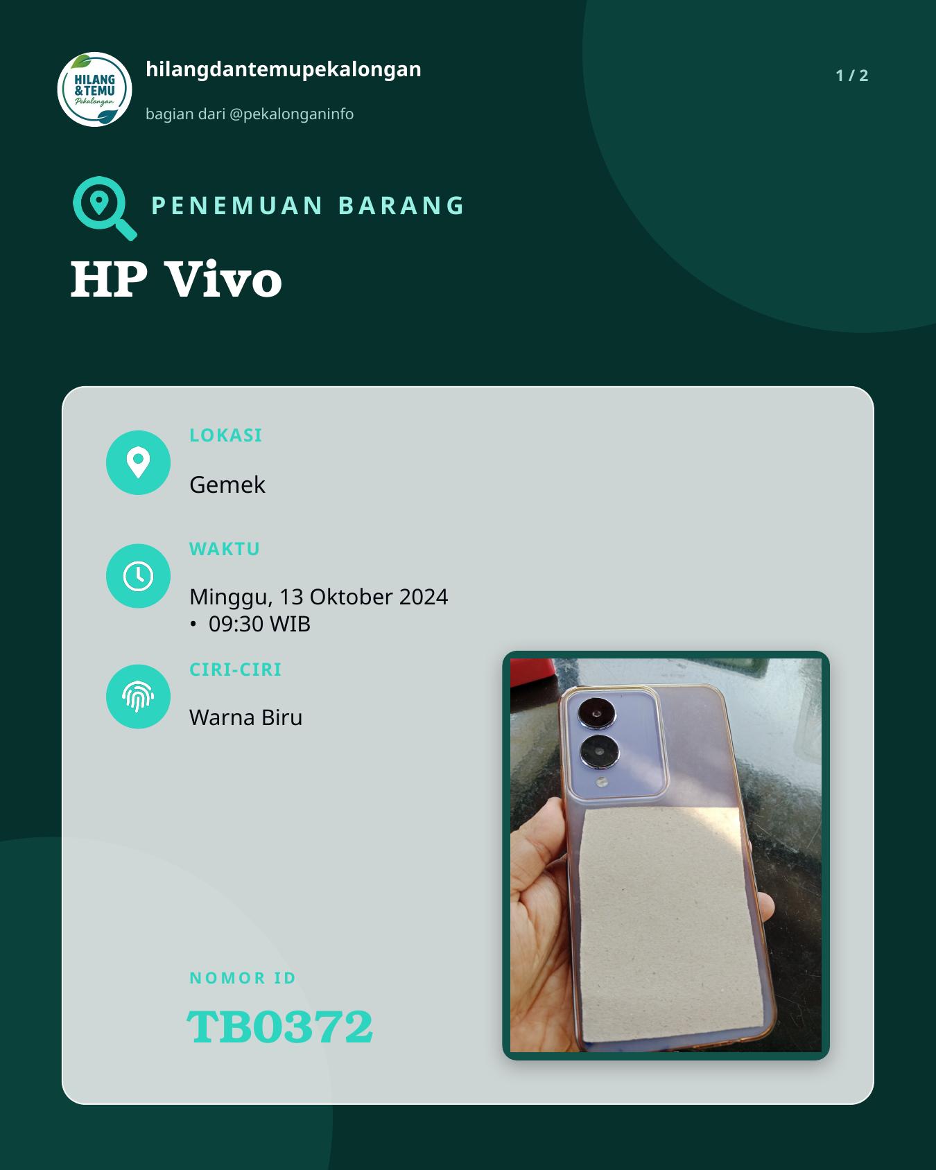 Slide 1 laporan HP Vivo