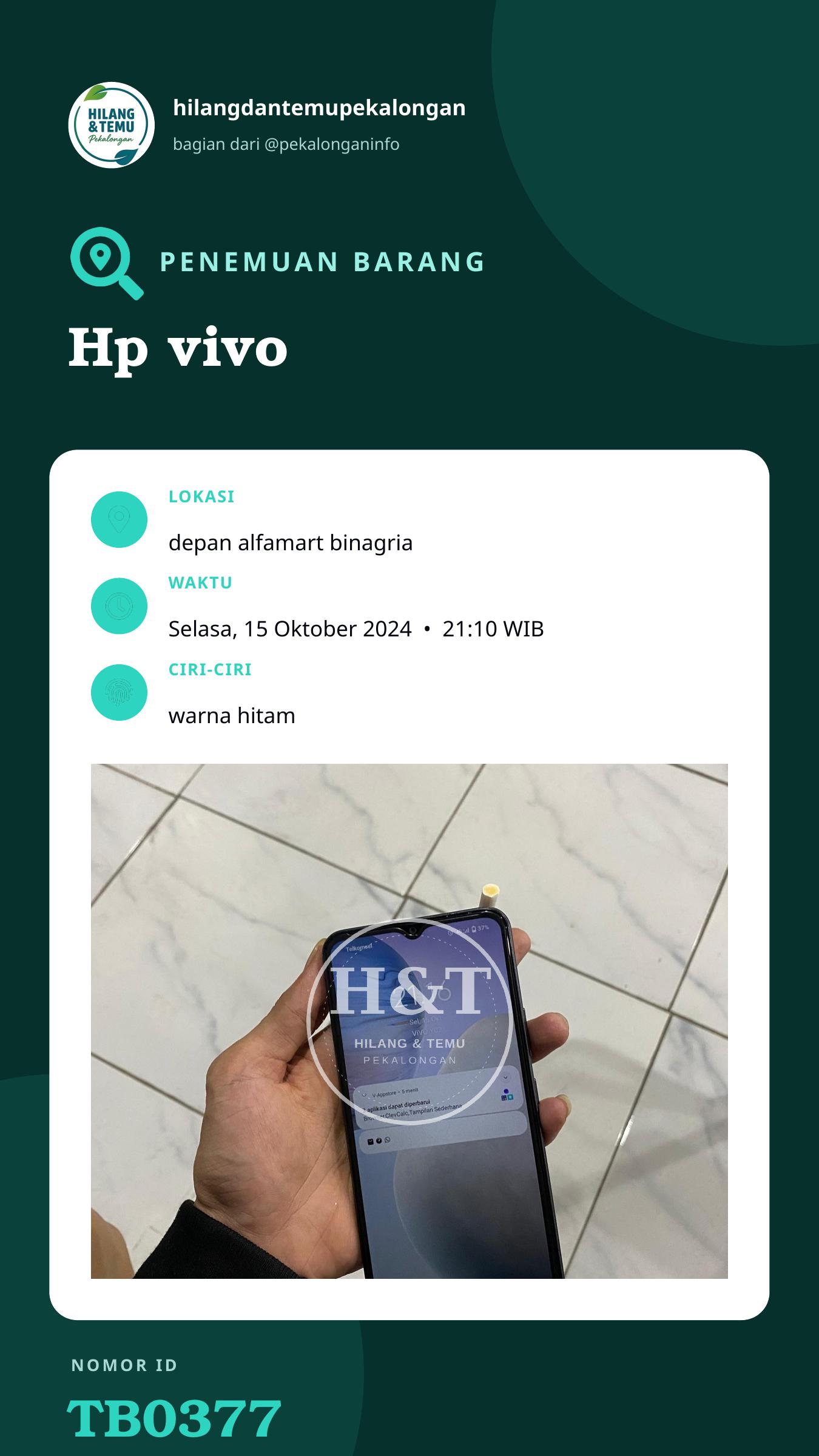 Story 9:16 laporan Hp vivo