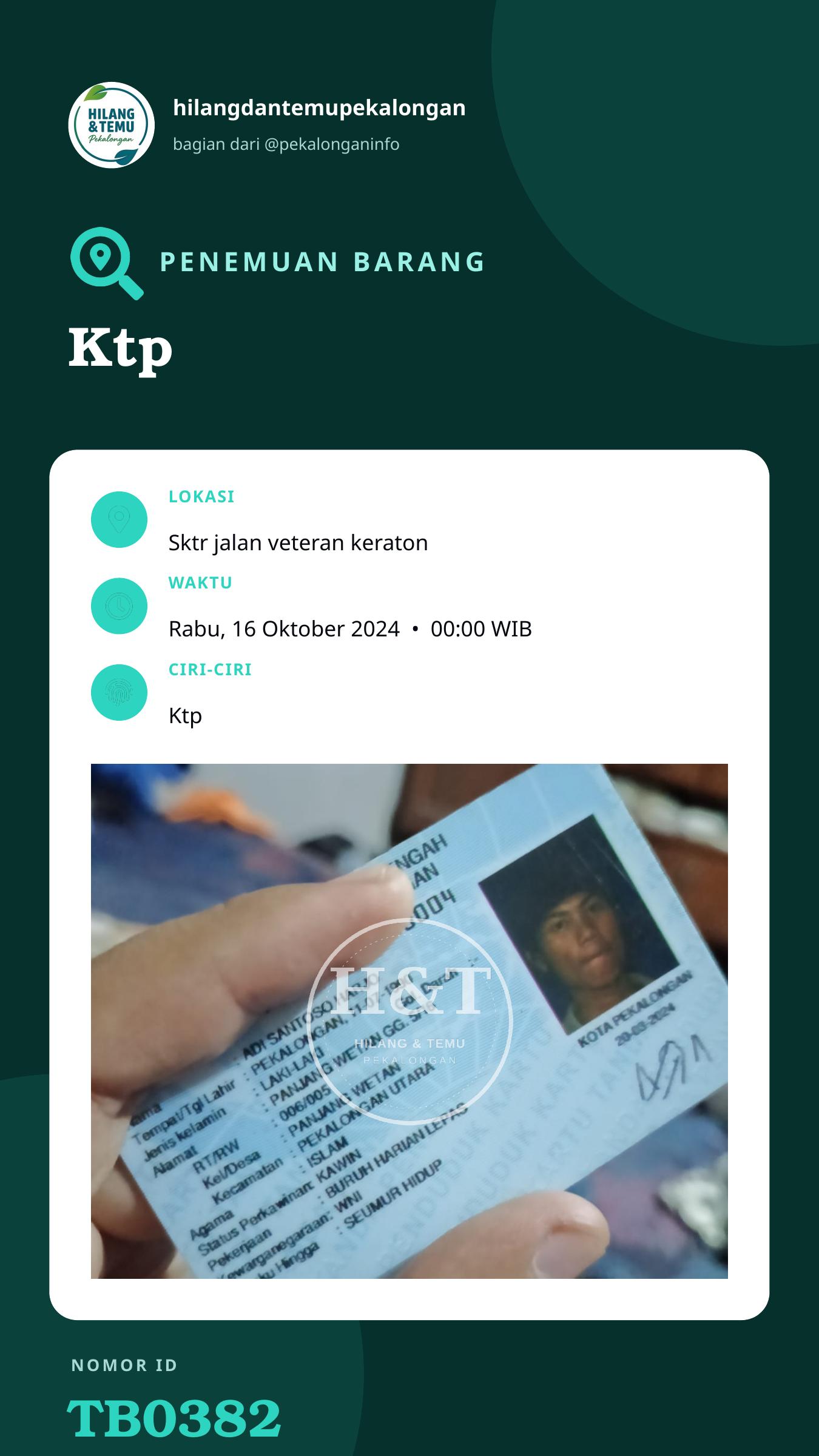 Story 9:16 laporan Ktp