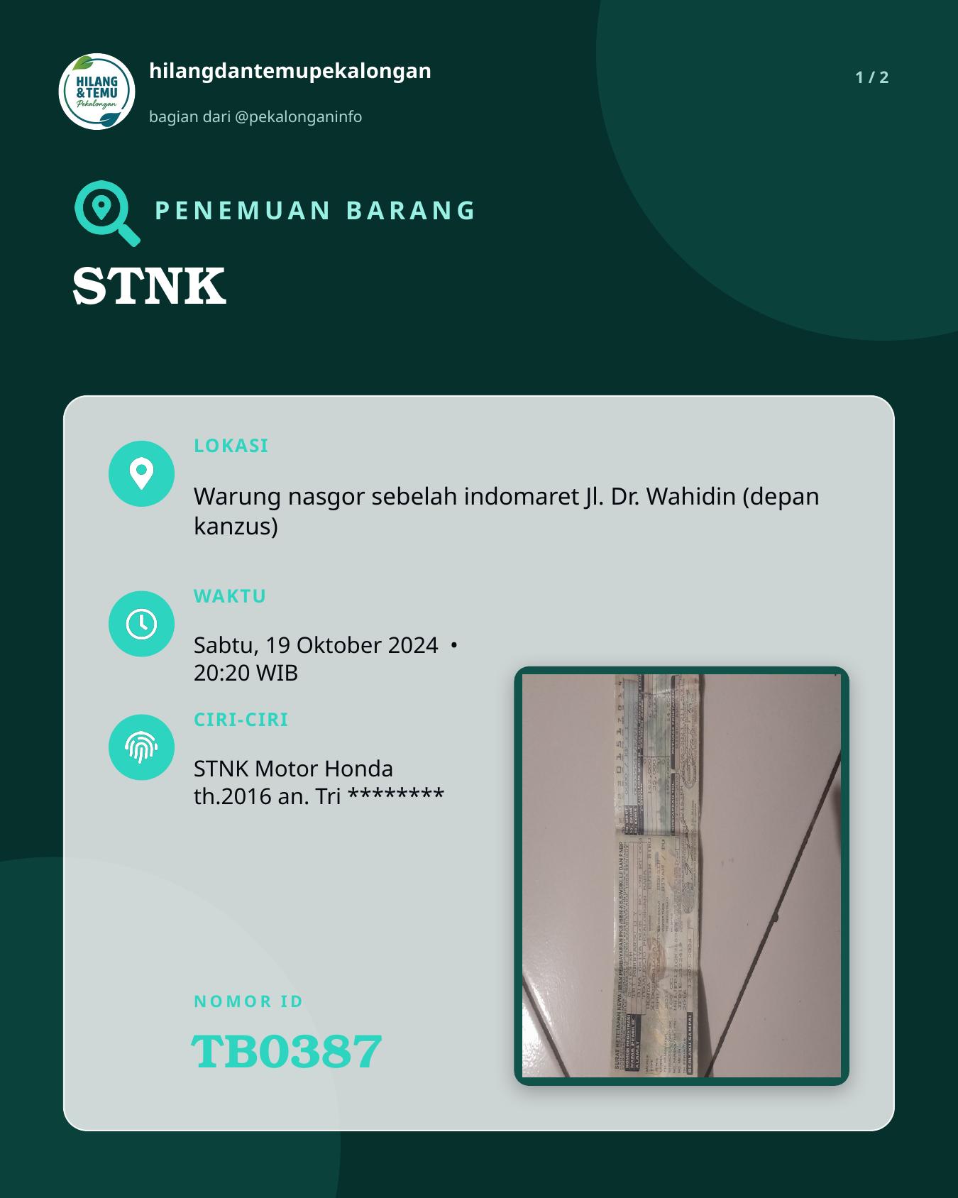 Slide 1 laporan STNK