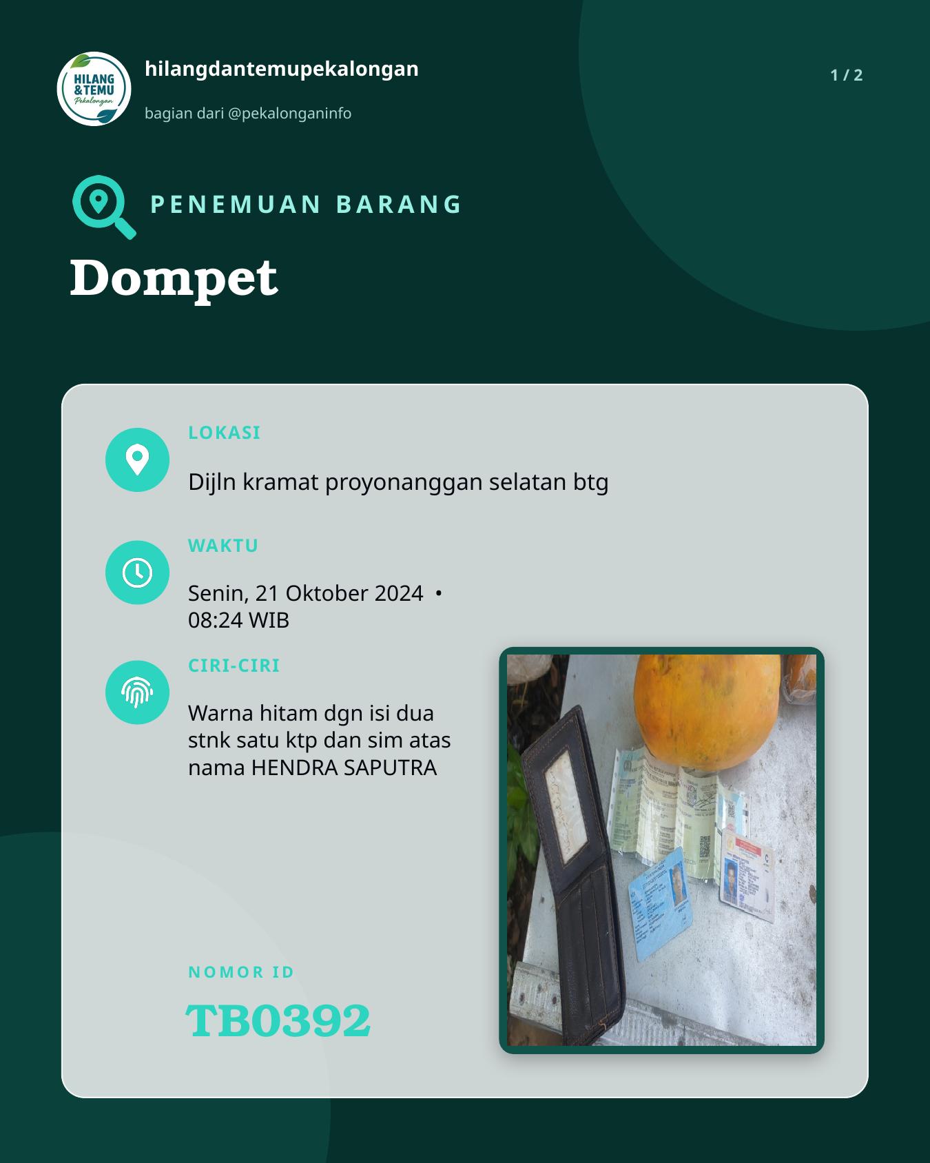 Slide 1 laporan Dompet