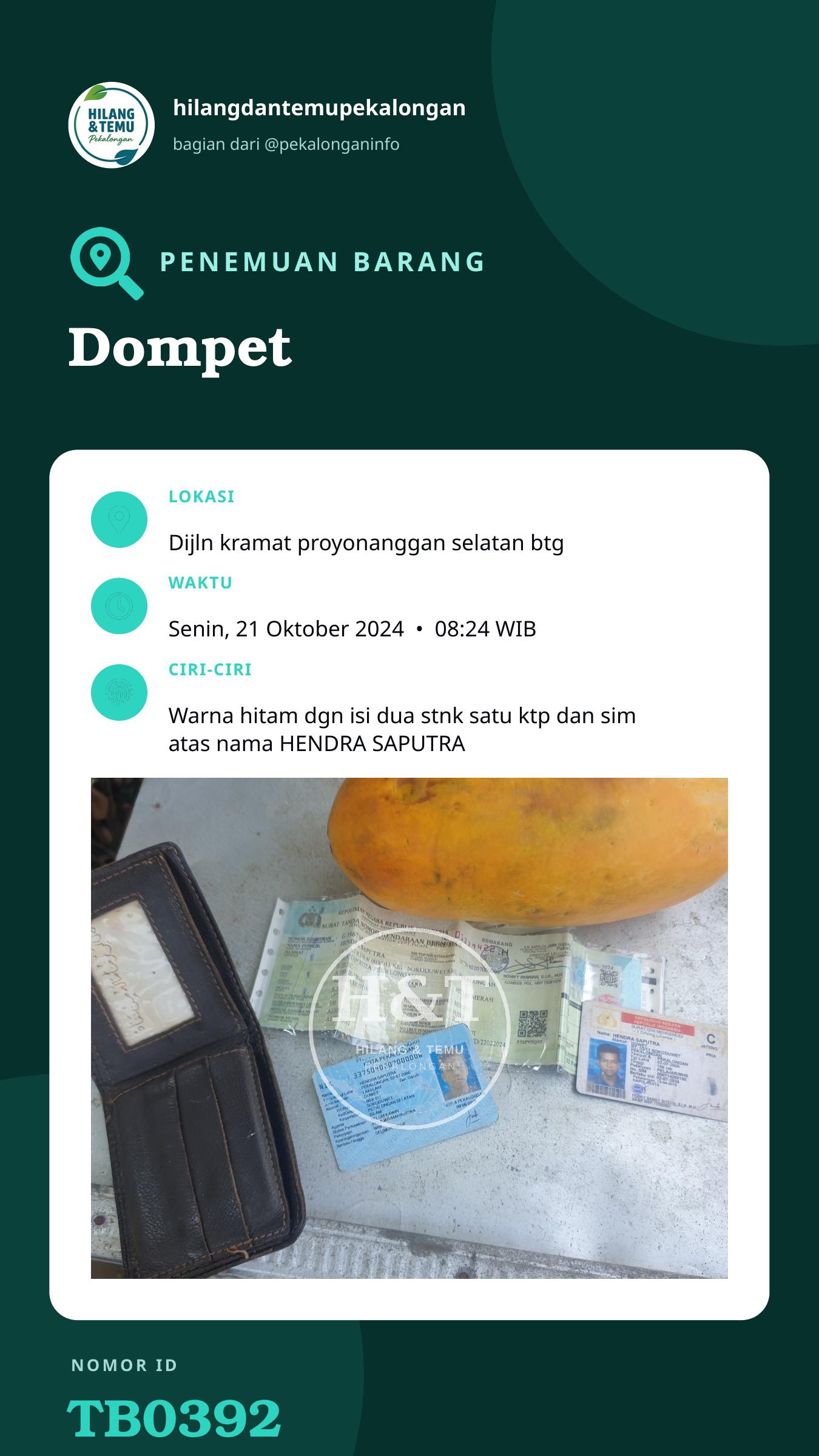 Story 9:16 laporan Dompet