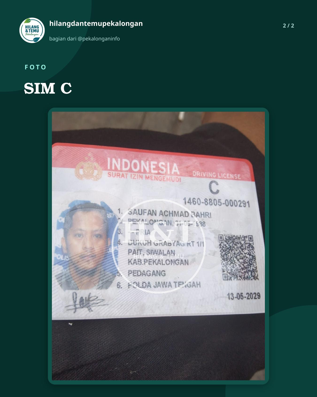 Slide 2 laporan SIM C