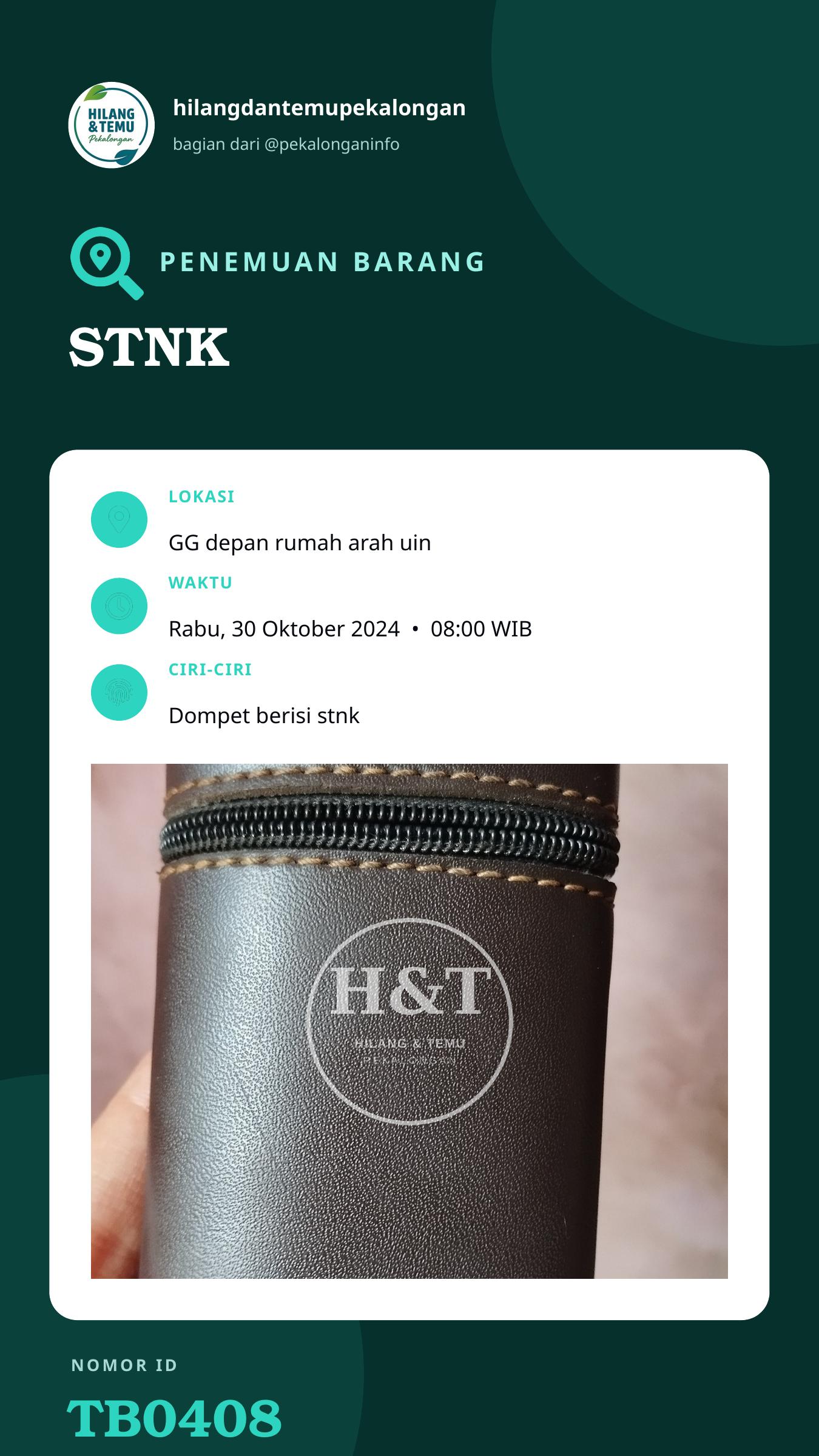Story 9:16 laporan STNK
