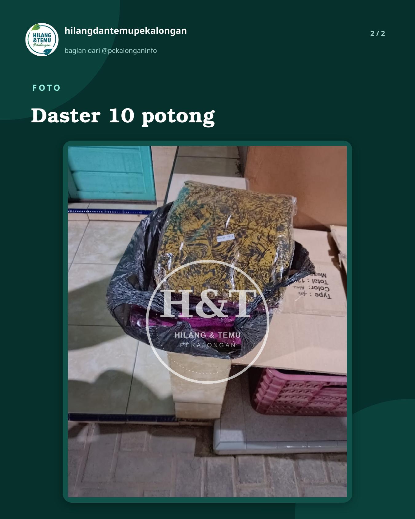 Slide 2 laporan Daster 10 potong