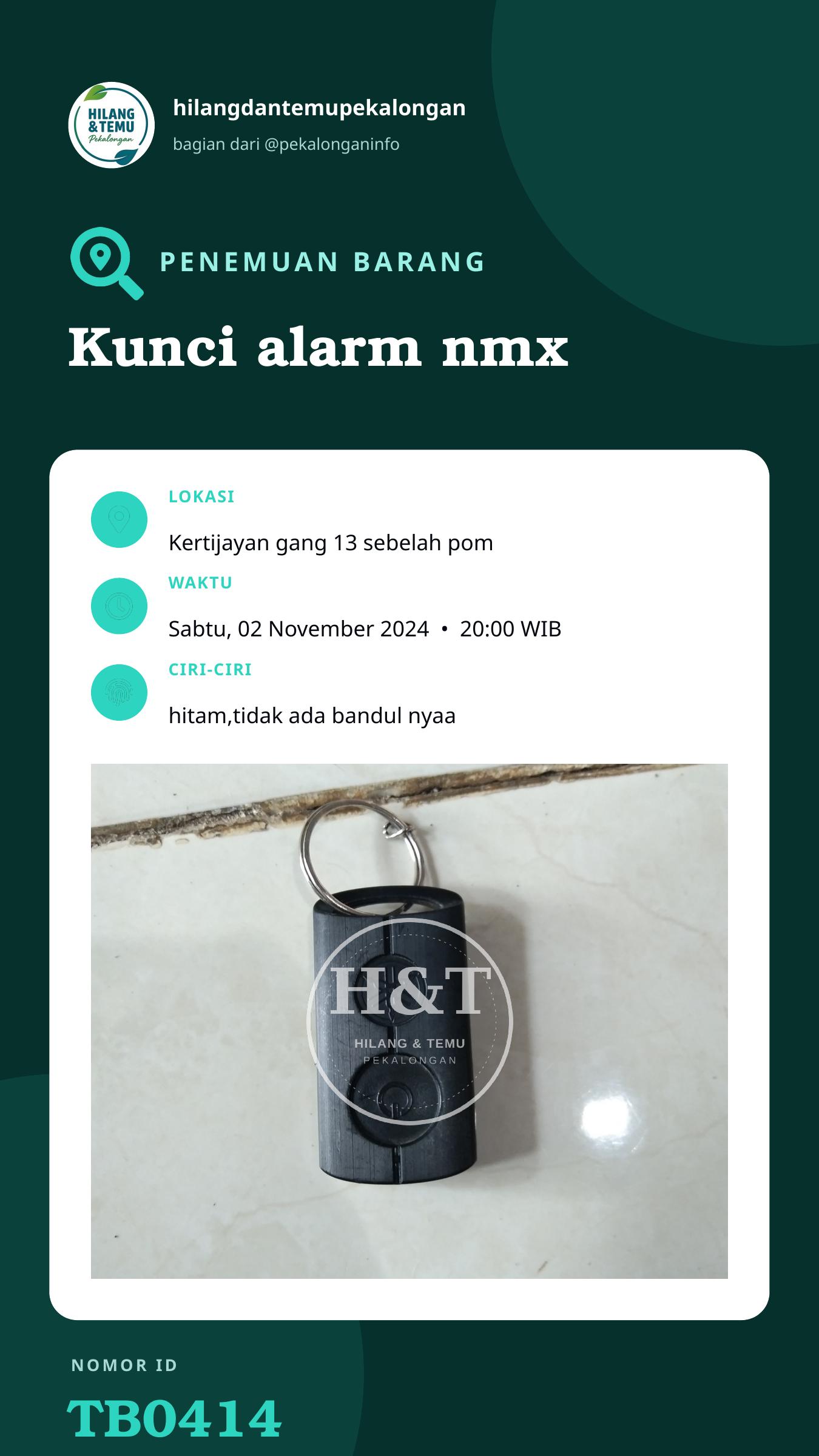 Story 9:16 laporan Kunci alarm nmx