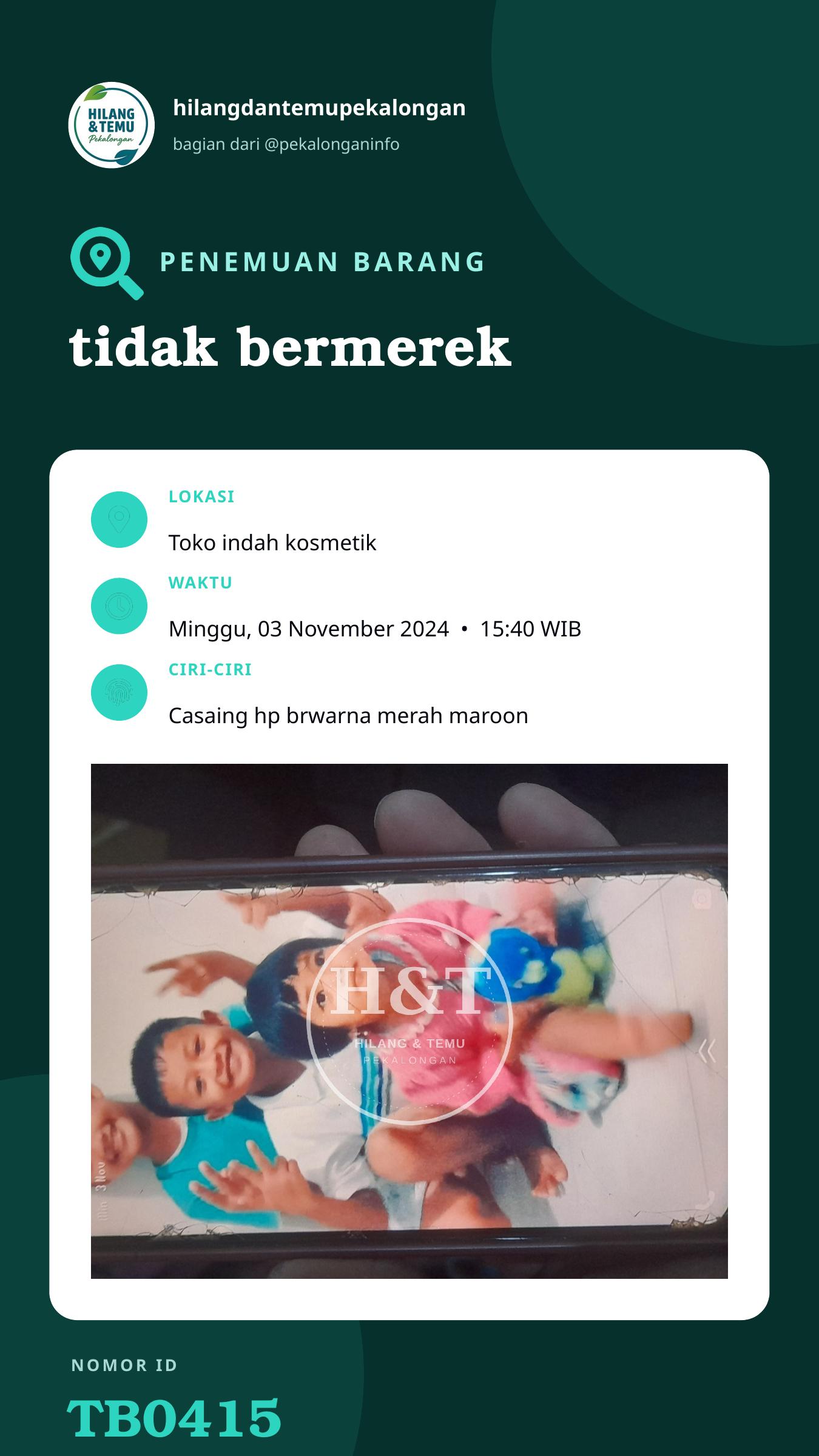 Story 9:16 laporan tidak bermerek