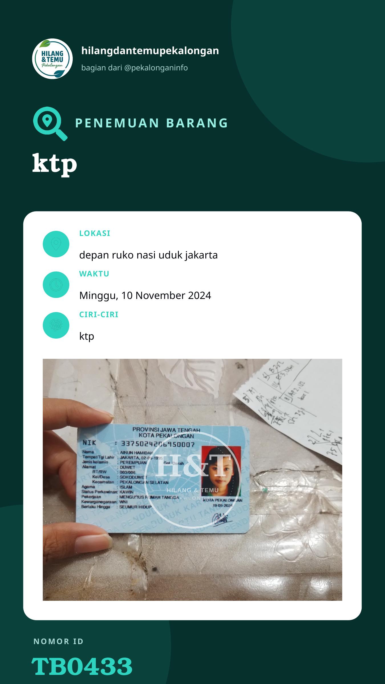 Story 9:16 laporan ktp