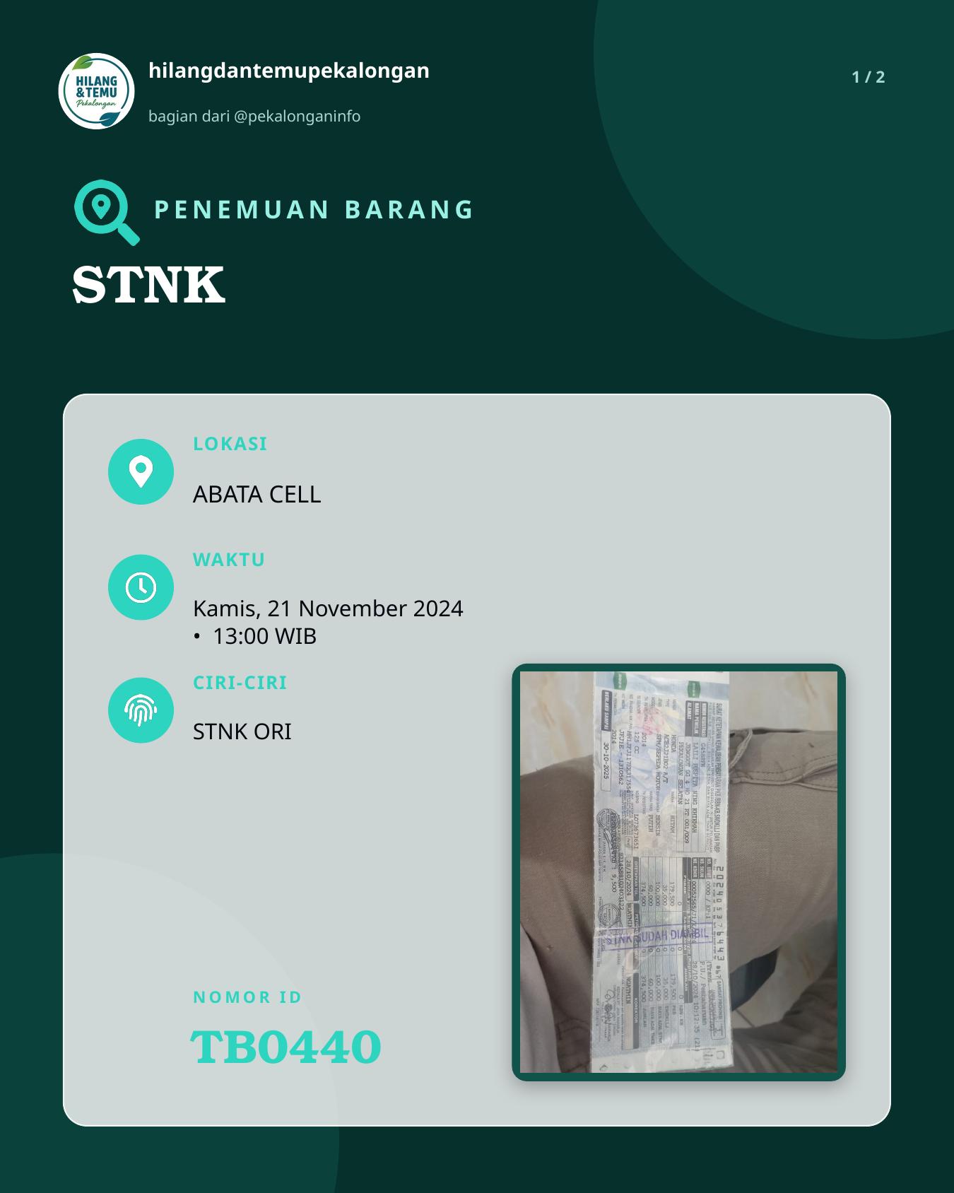 Slide 1 laporan STNK