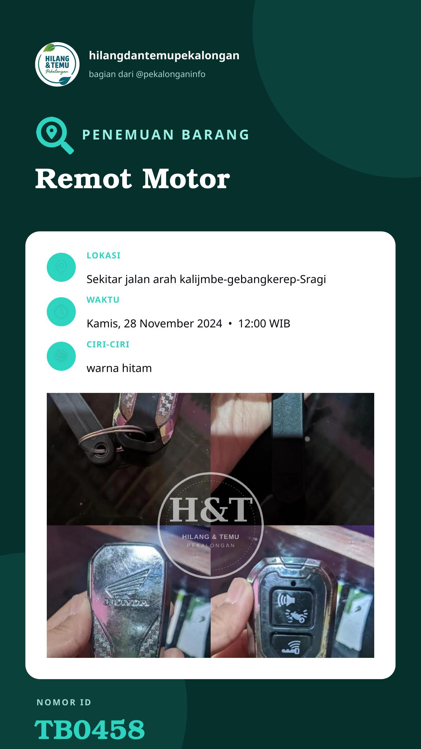 Story 9:16 laporan Remot Motor