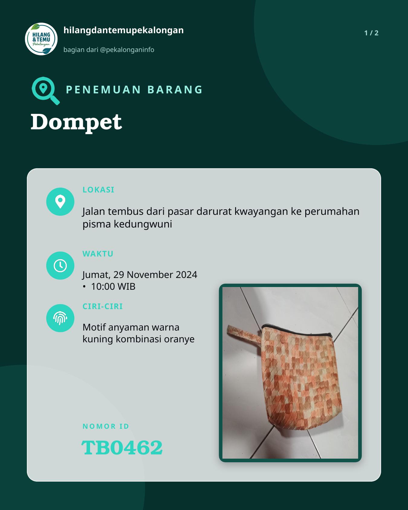 Slide 1 laporan Dompet