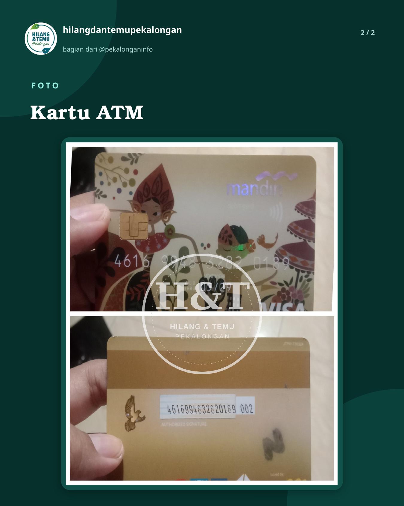 Slide 2 laporan Kartu ATM