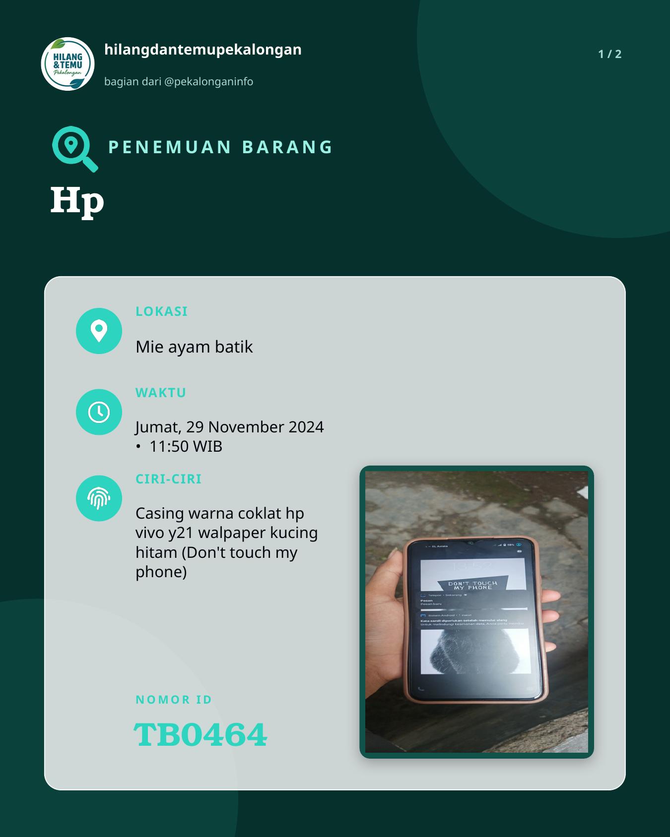Slide 1 laporan Hp