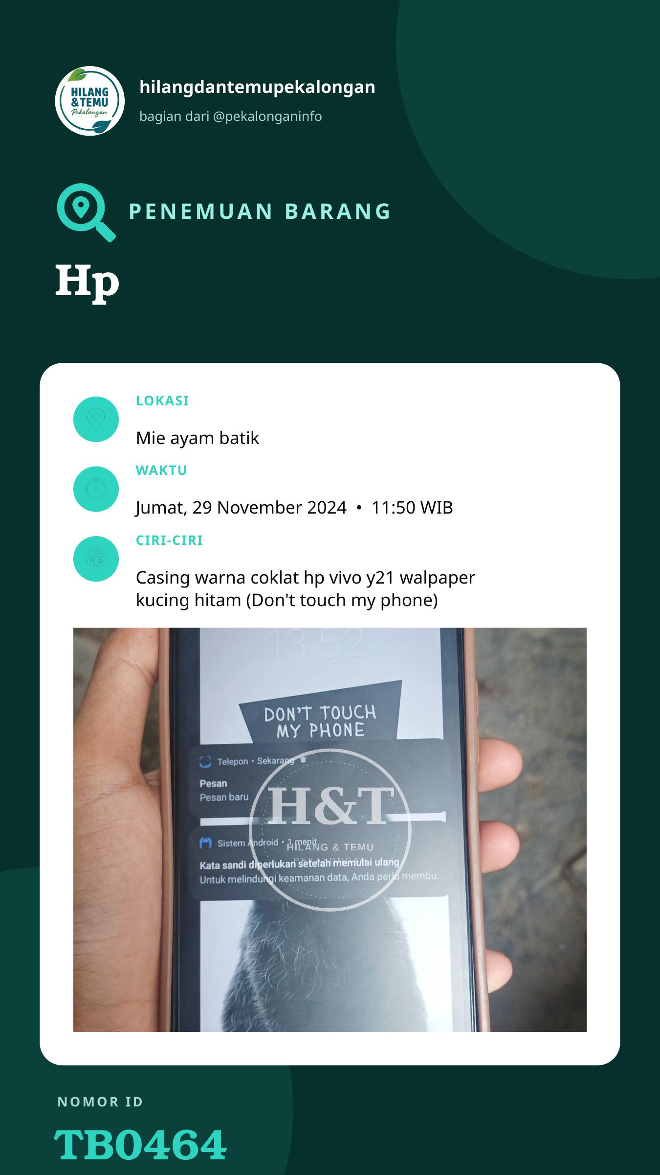 Story 9:16 laporan Hp
