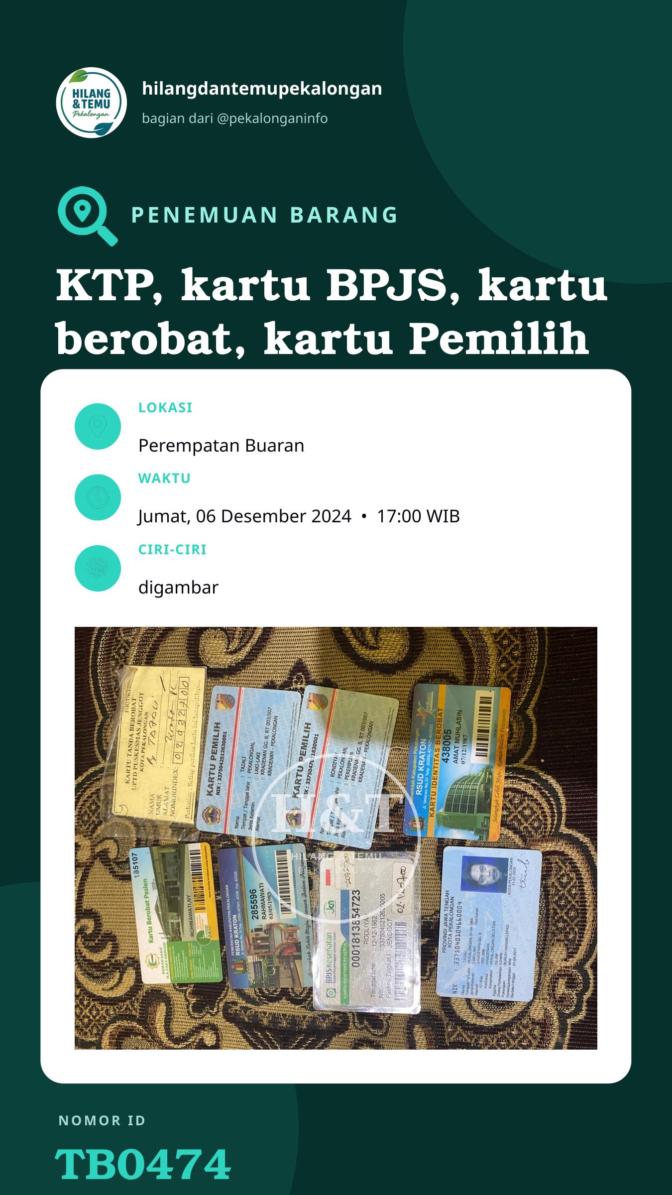 Story 9:16 laporan KTP, kartu BPJS, kartu berobat, kartu Pemilih