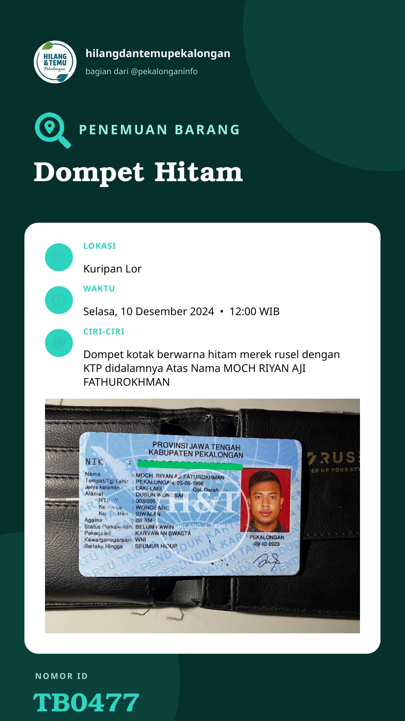 Story 9:16 laporan Dompet Hitam