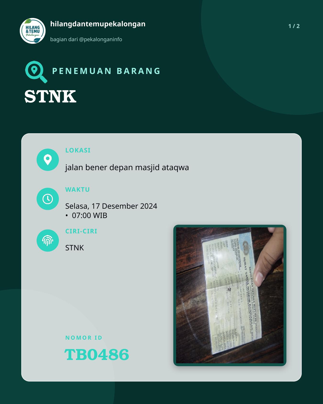 Slide 1 laporan STNK