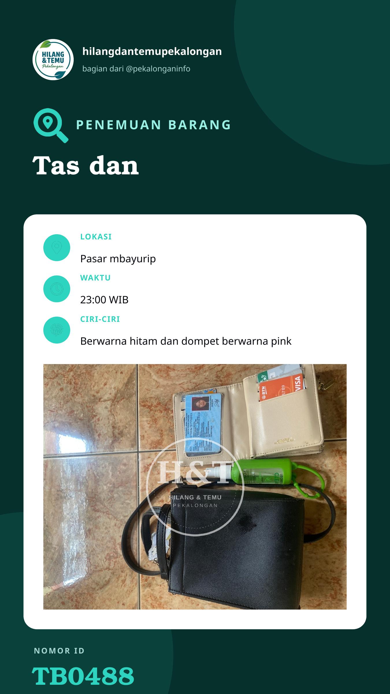 Story 9:16 laporan Tas dan